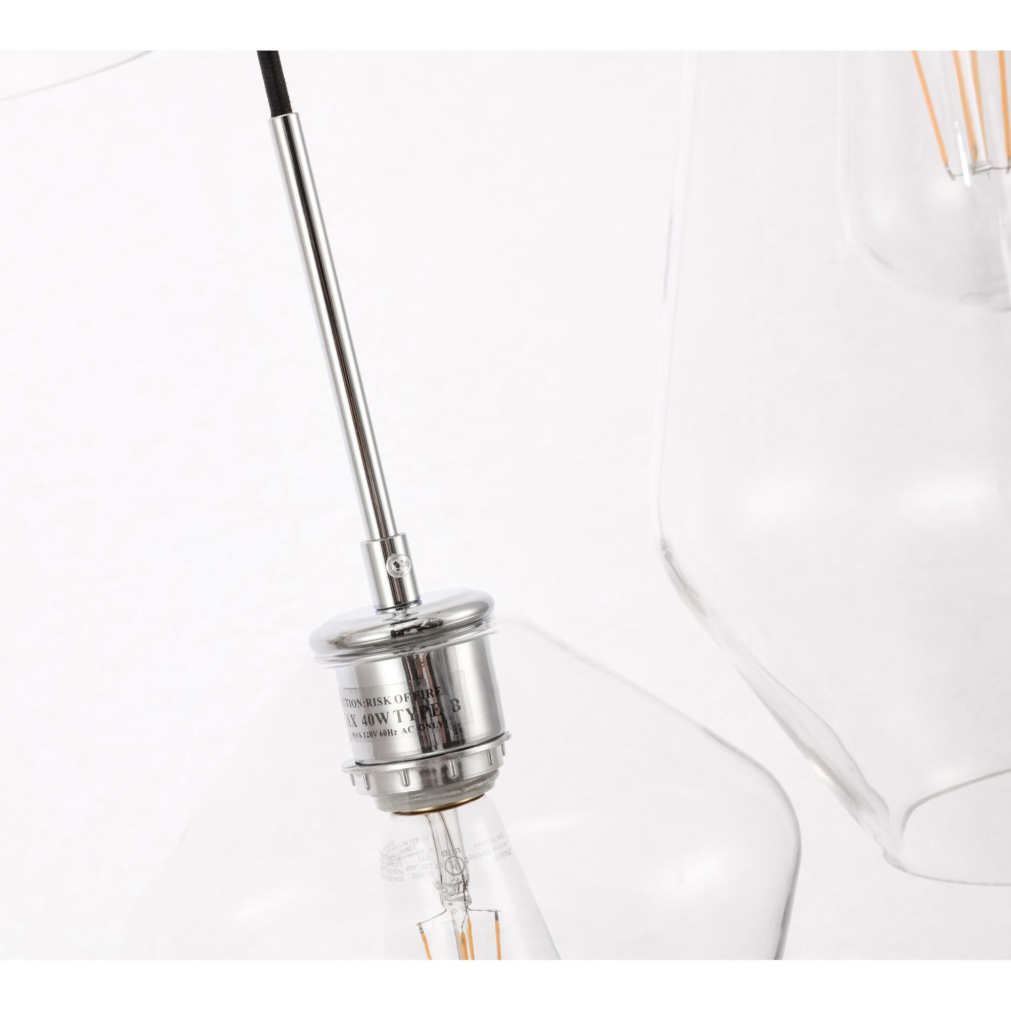 Gene 17 Inch Multi Light Pendant by Elegant Lighting