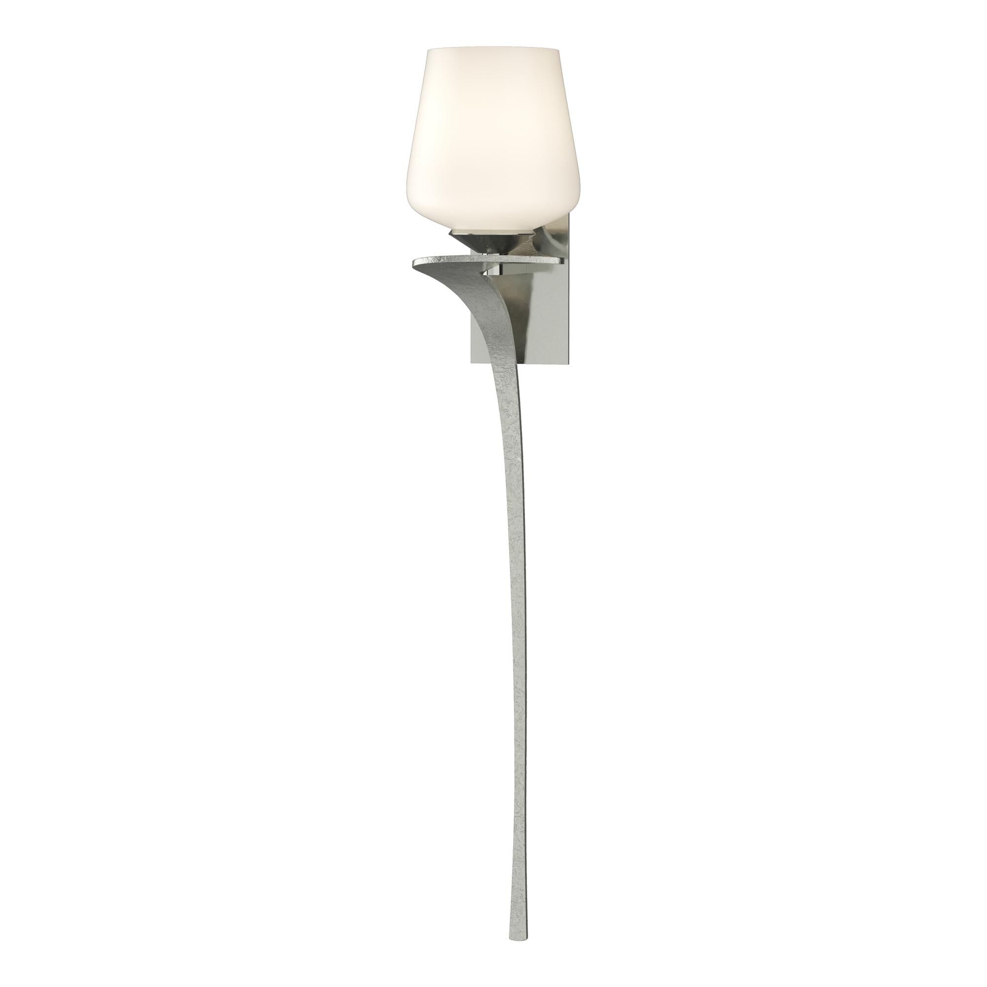 Shown in Sterling finish and Opal glass and Right Orientation accent