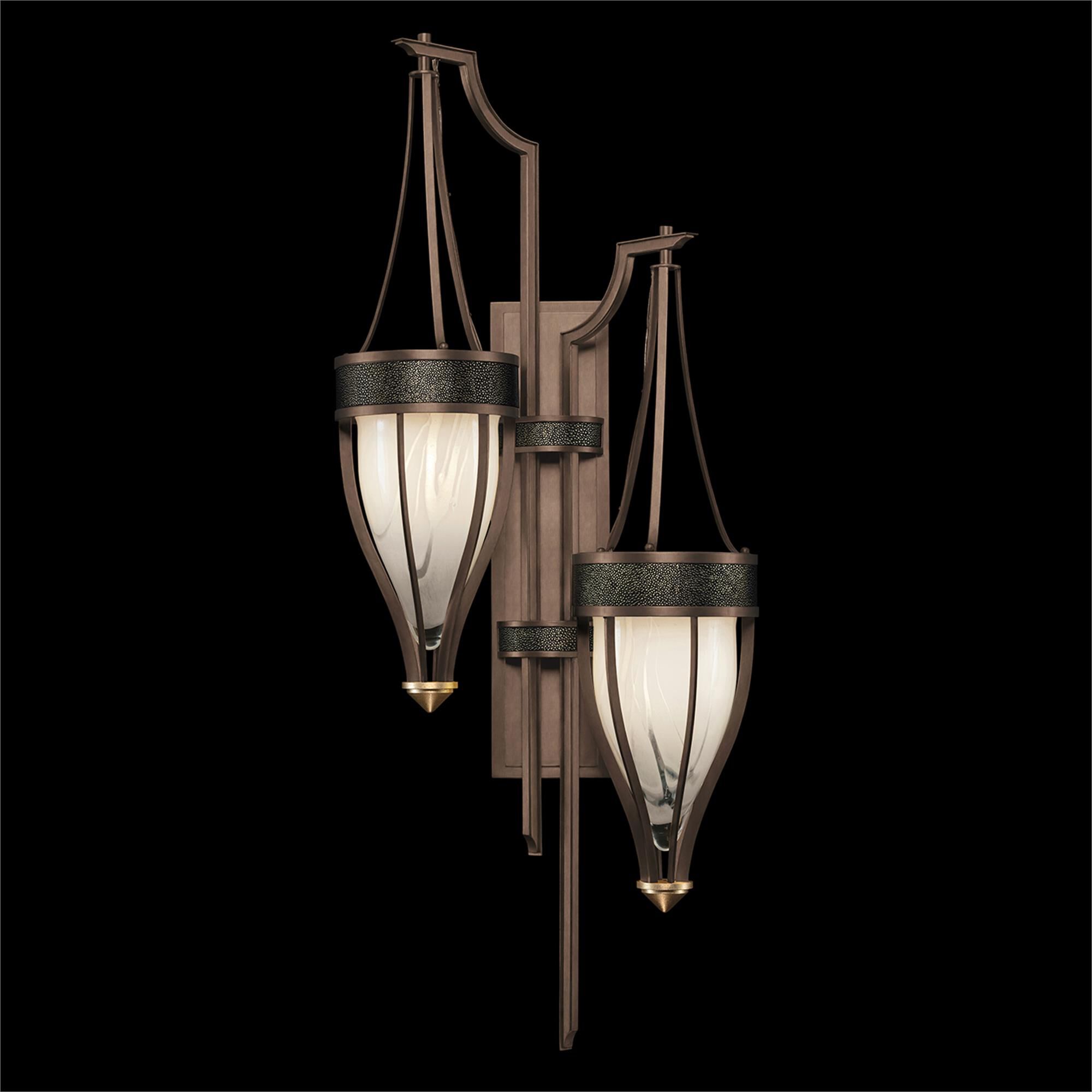 Shown in Bronze and Brass  finish and Black Knight accent