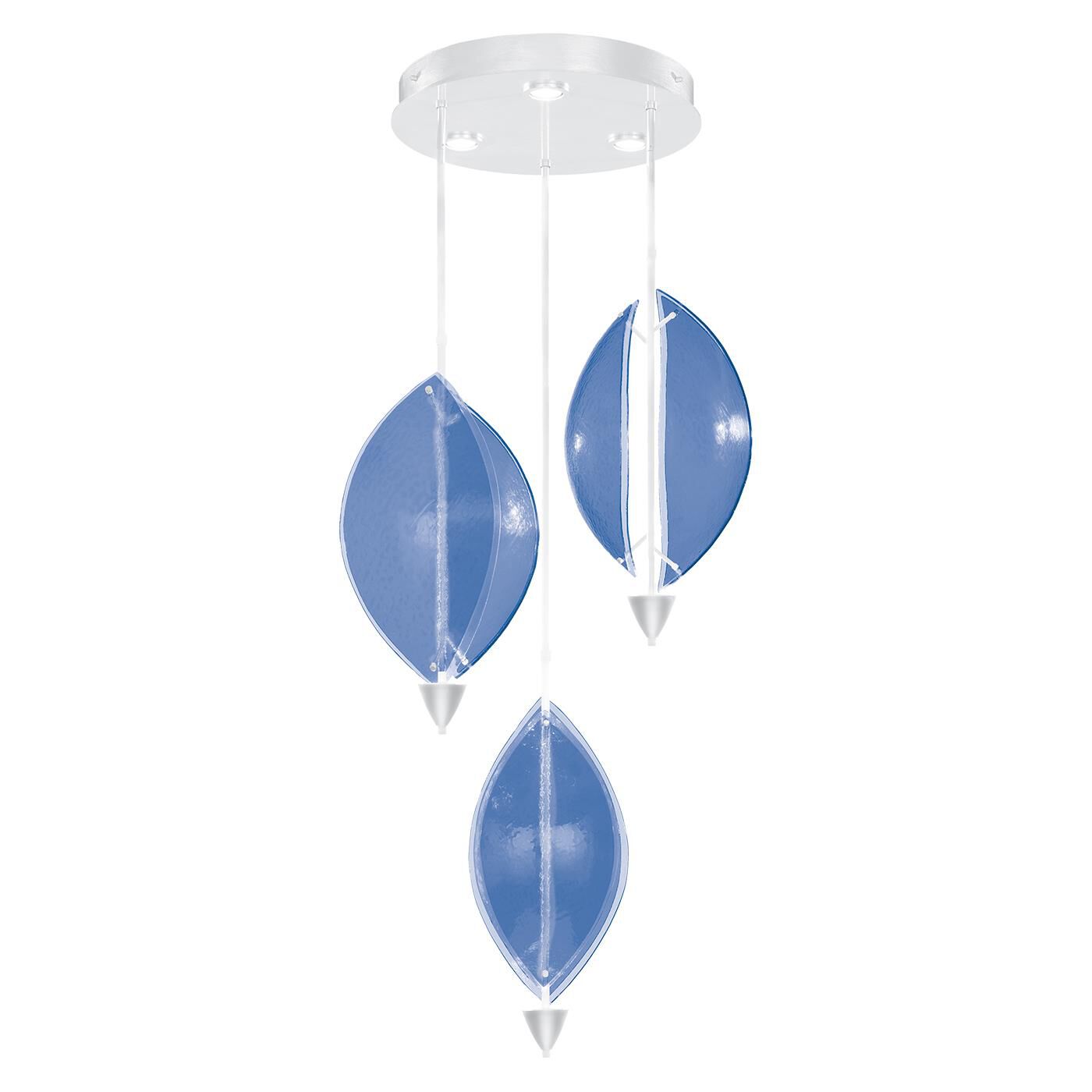 Shown in White finish and False crystal and True glass