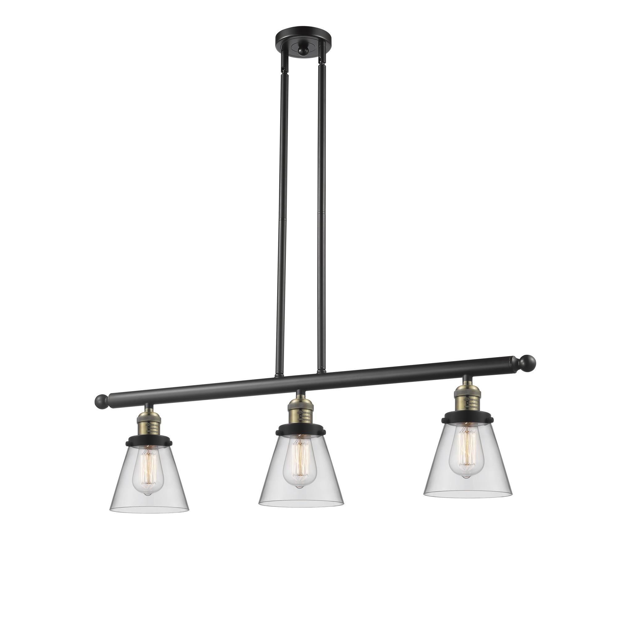 Bruno Marashlian Small Cone 36 Inch 3 Light Linear Suspension Light by Innovations Lighting