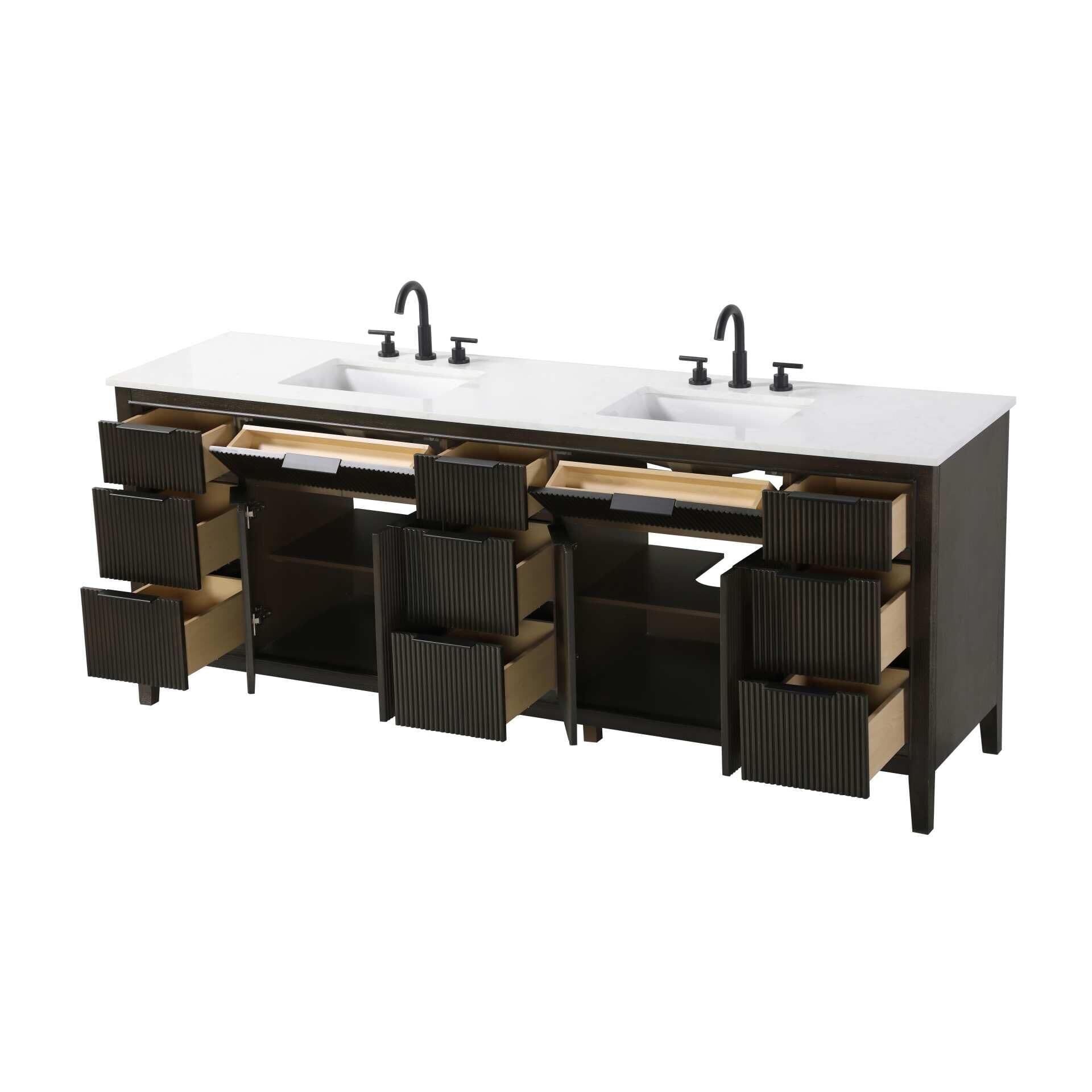 Langston 84 Inch Bath Vanity by Elegant Decor
