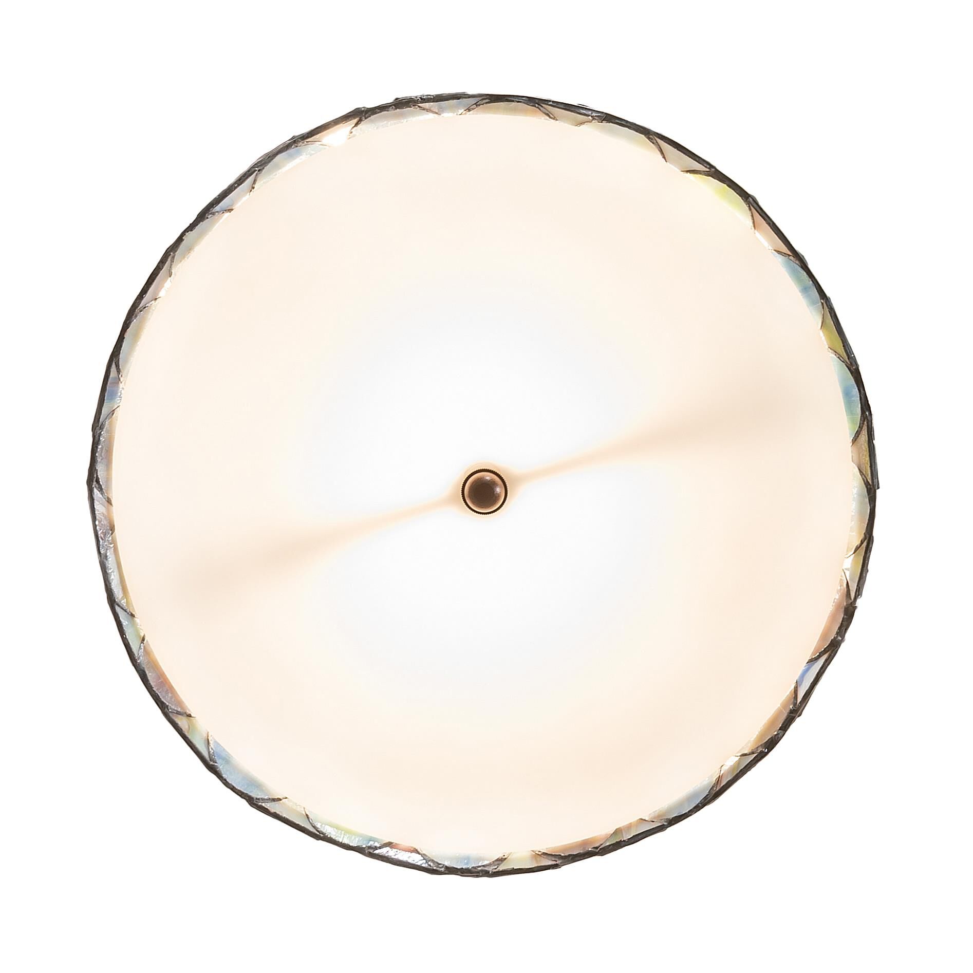 Shown in Mahogany Bronze finish and Coral;Beige glass