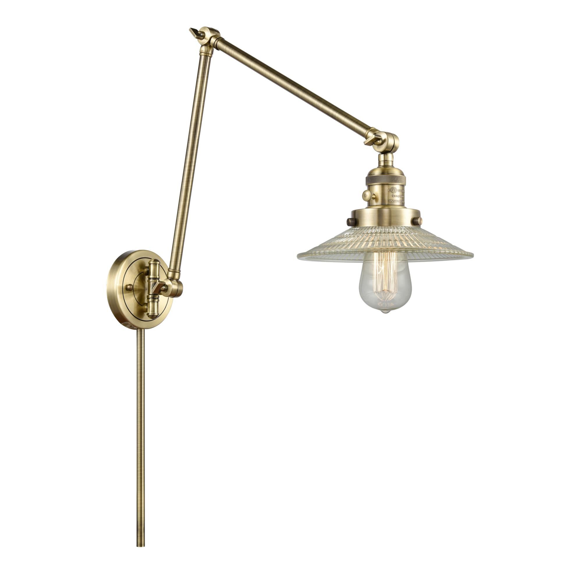 Bruno Marashlian Halophane Wall Swing Lamp by Innovations Lighting