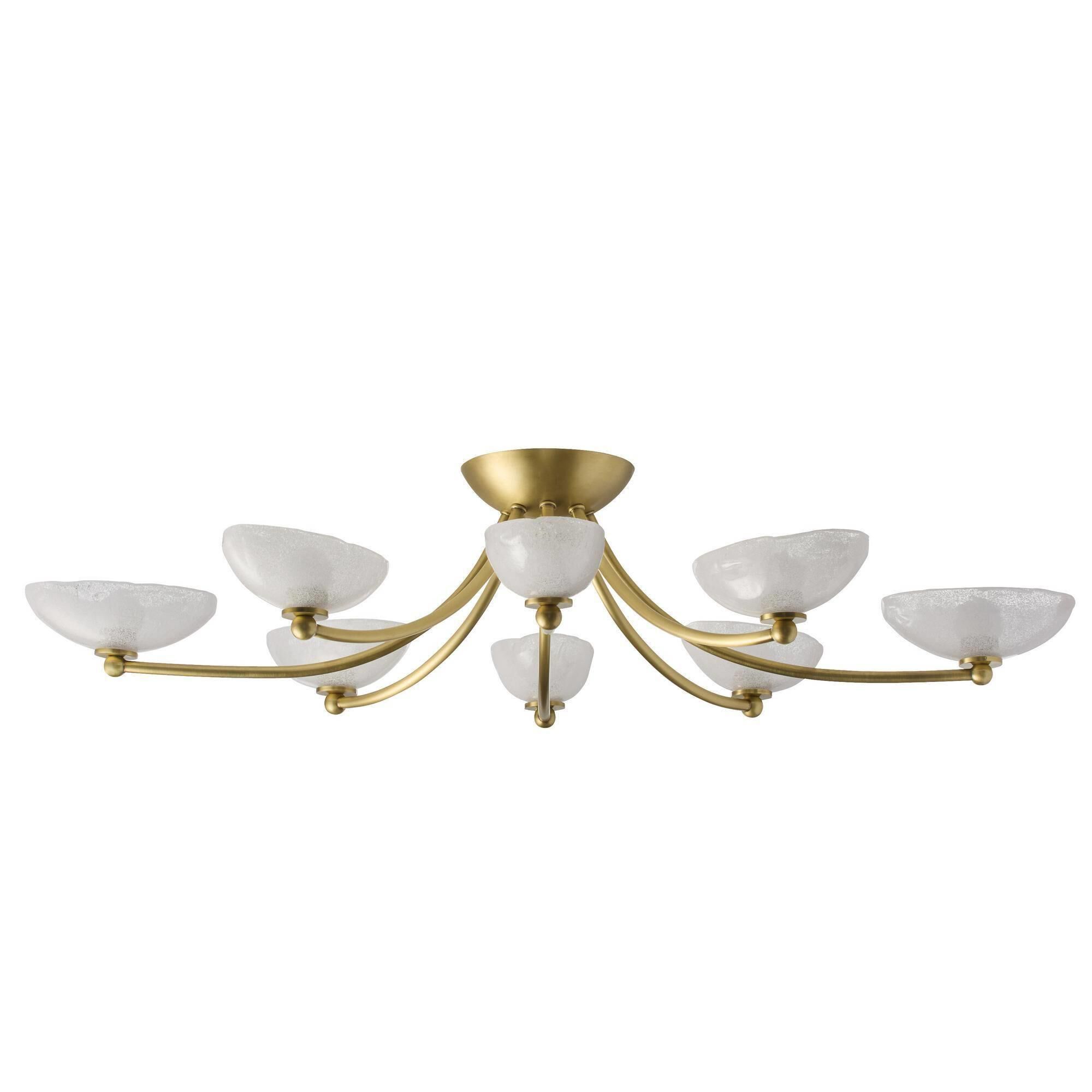 Shown in Antique Brass finish and Opal glass