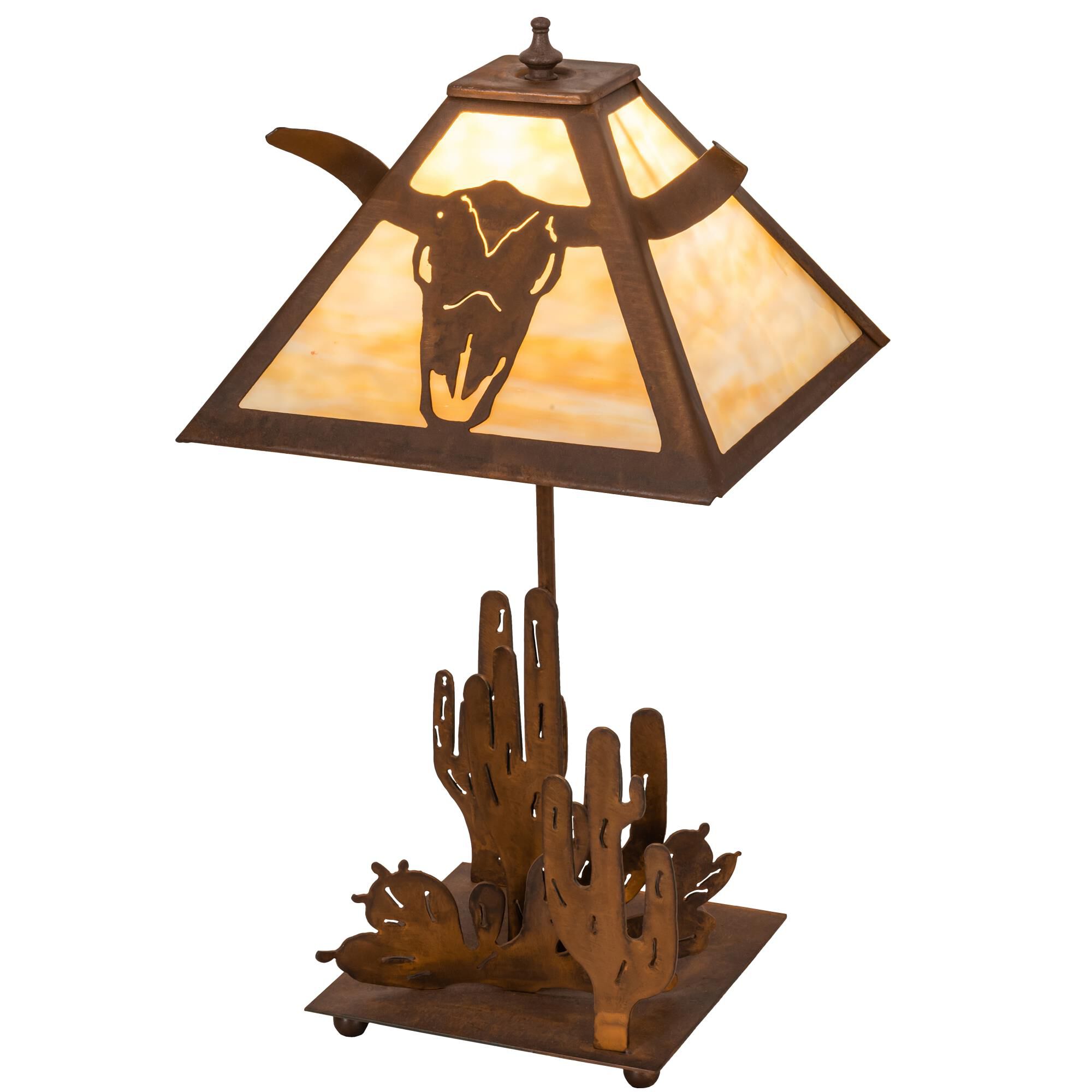 Steer Skull 21 Inch Table Lamp by Meyda Lighting