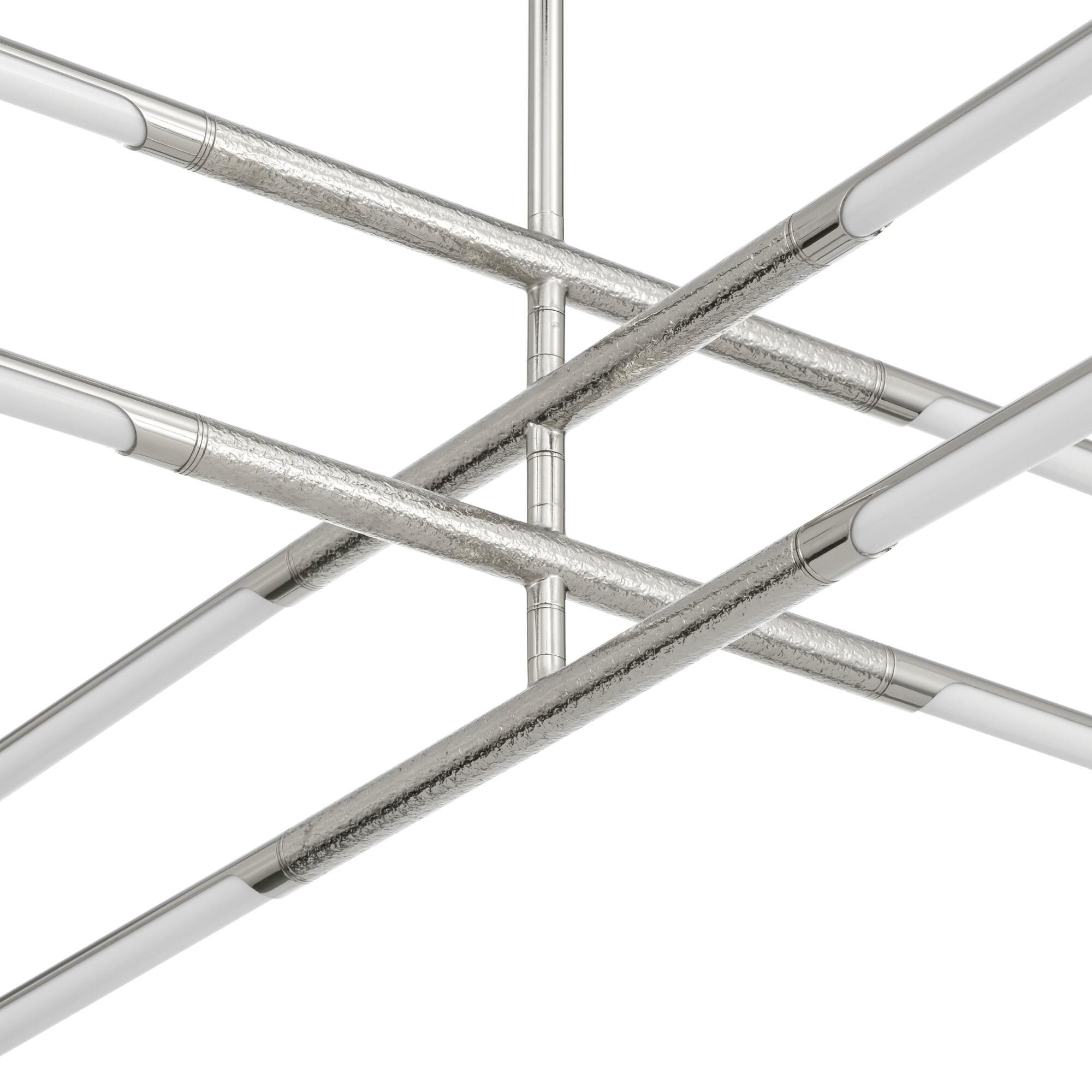 Shown in Polished Nickel finish and White glass