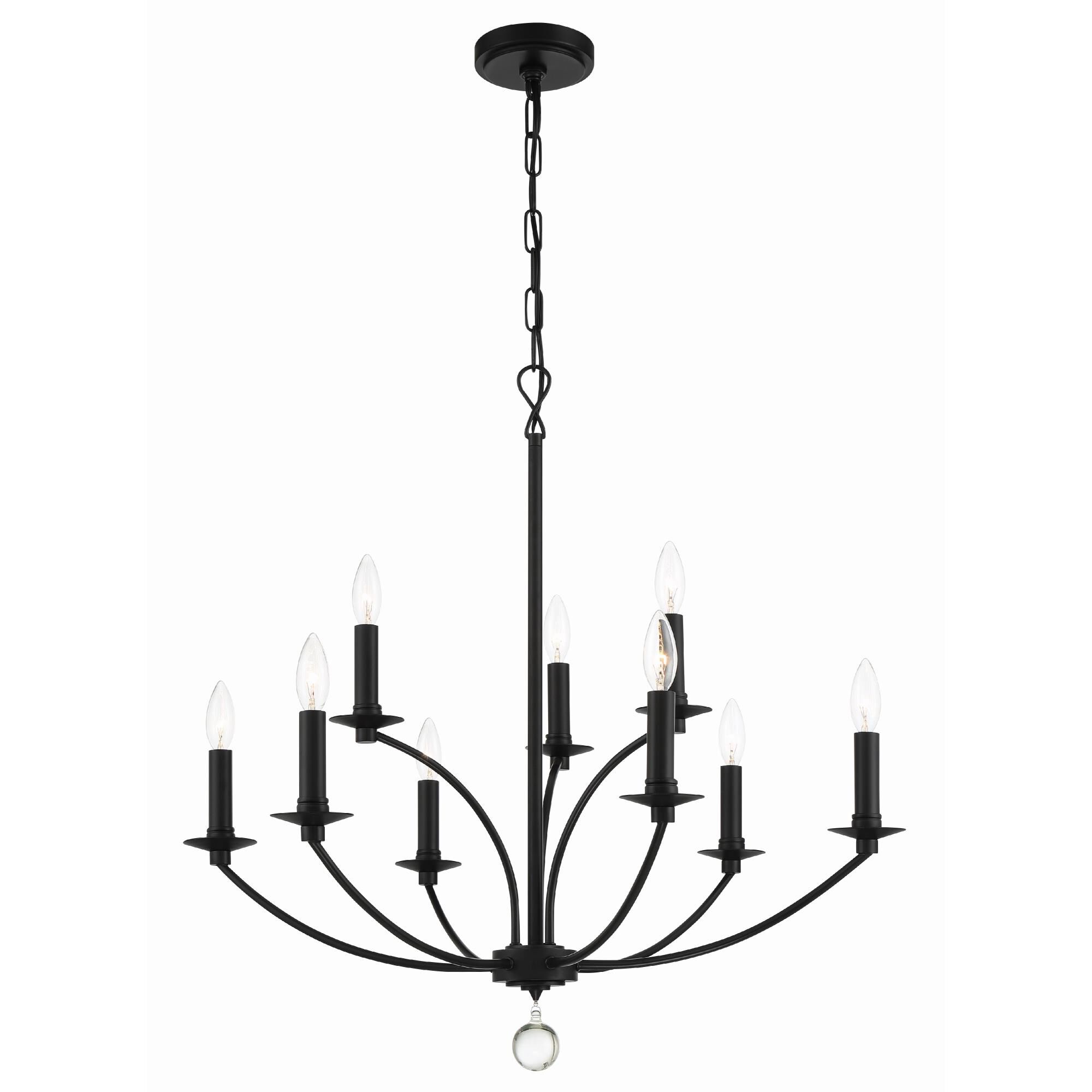Mila 28 Inch 9 Light Chandelier by Crystorama