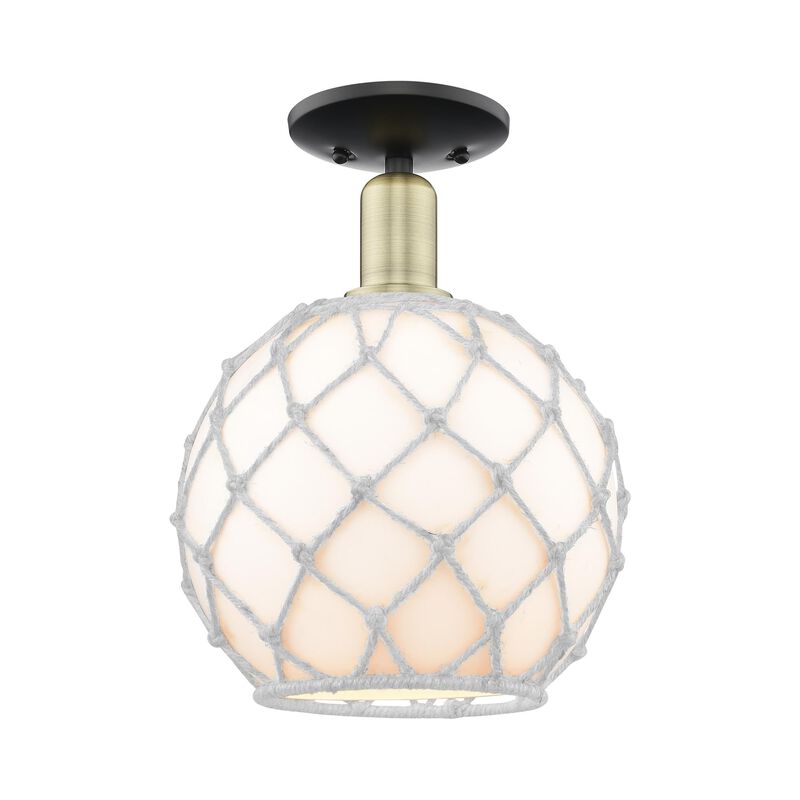 Bruno Marashlian Farmhouse Rope 10 Inch Semi Flush Mount by Innovations Lighting