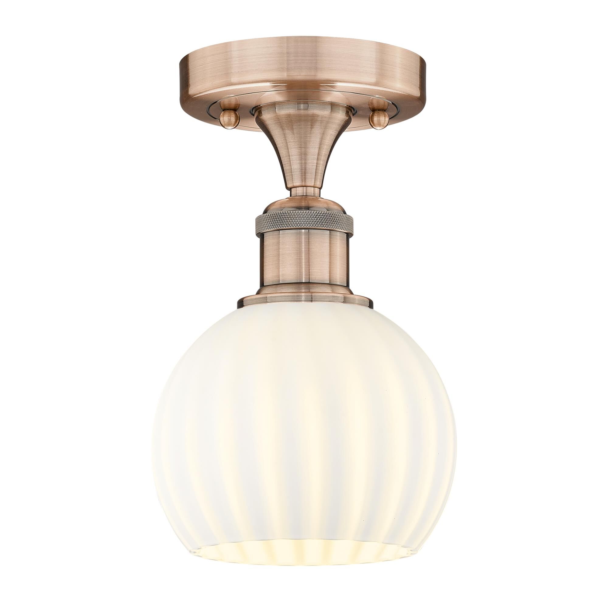 Bruno Marashlian White Venetian 6 Inch Semi Flush Mount by Innovations Lighting