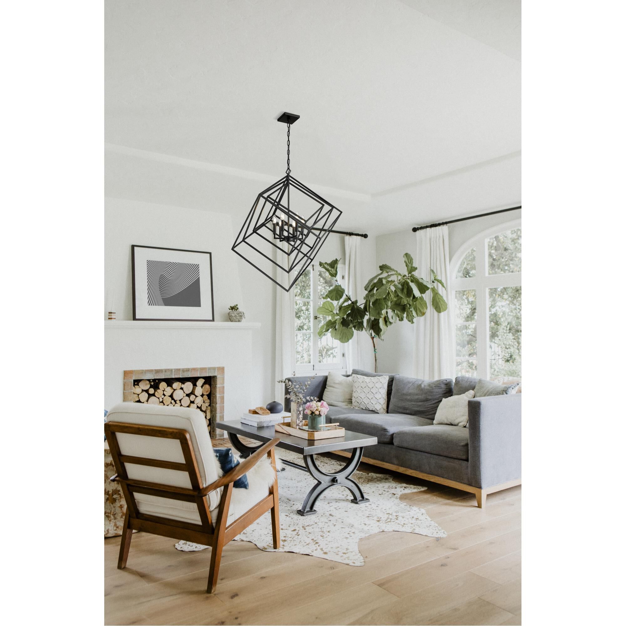 Euclid 35 Inch 6 Light Chandelier by Z-Lite