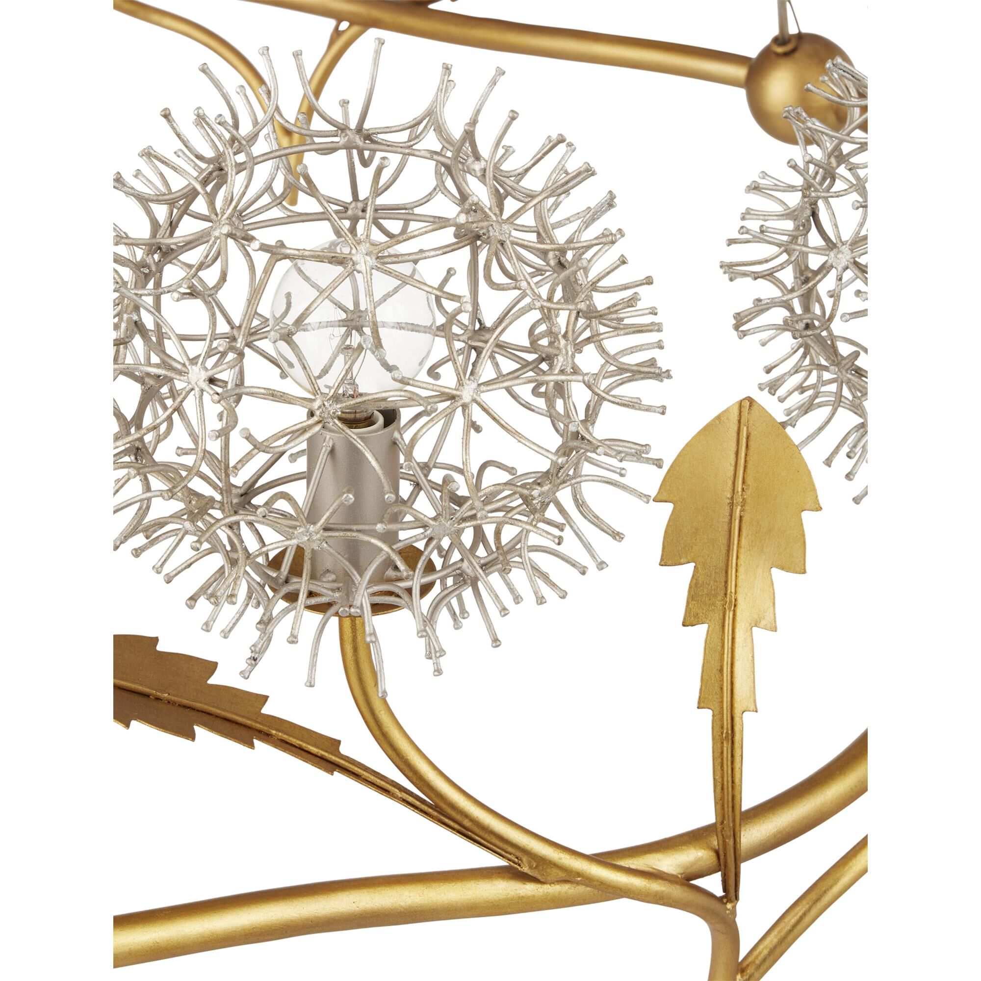 Dandelion 38 Inch 9 Light Chandelier by Currey and Company