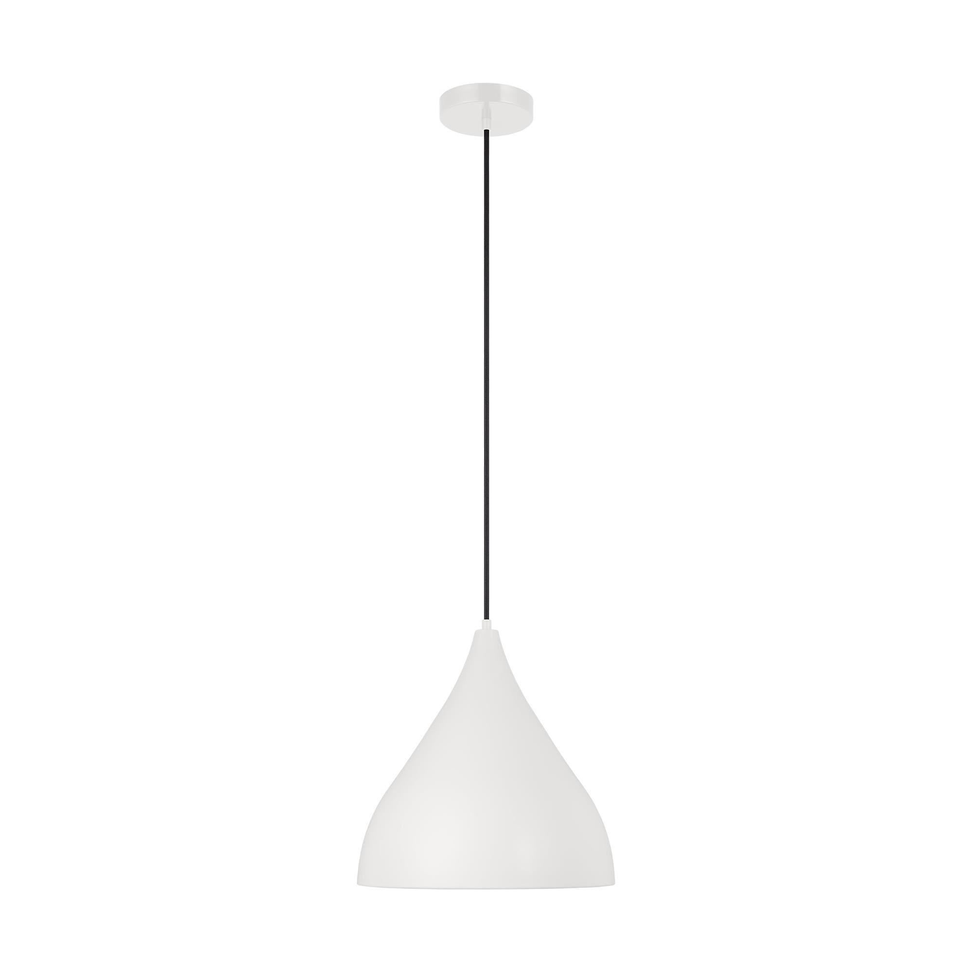 Shown in Matte White finish and Matte White glass and Matte White Steel shade