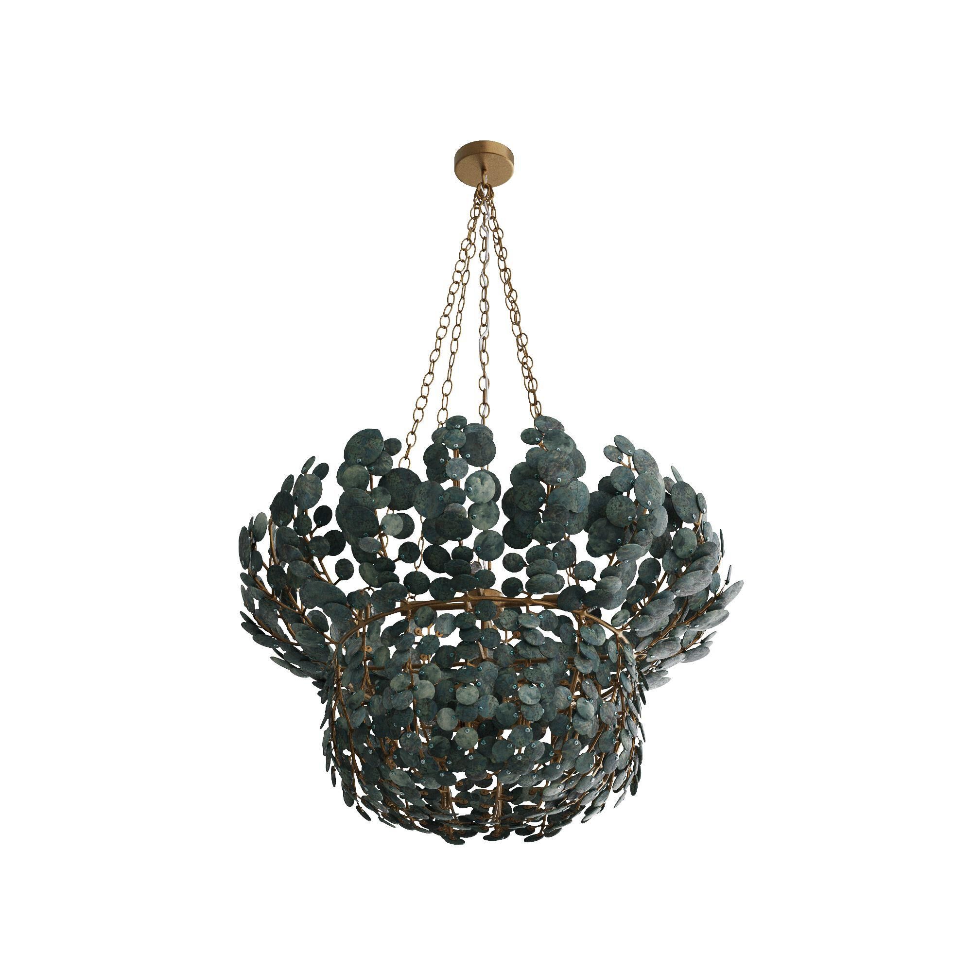 Shown in Antique Brass Iron  finish and Eucalyptus Coconut Shell shade
