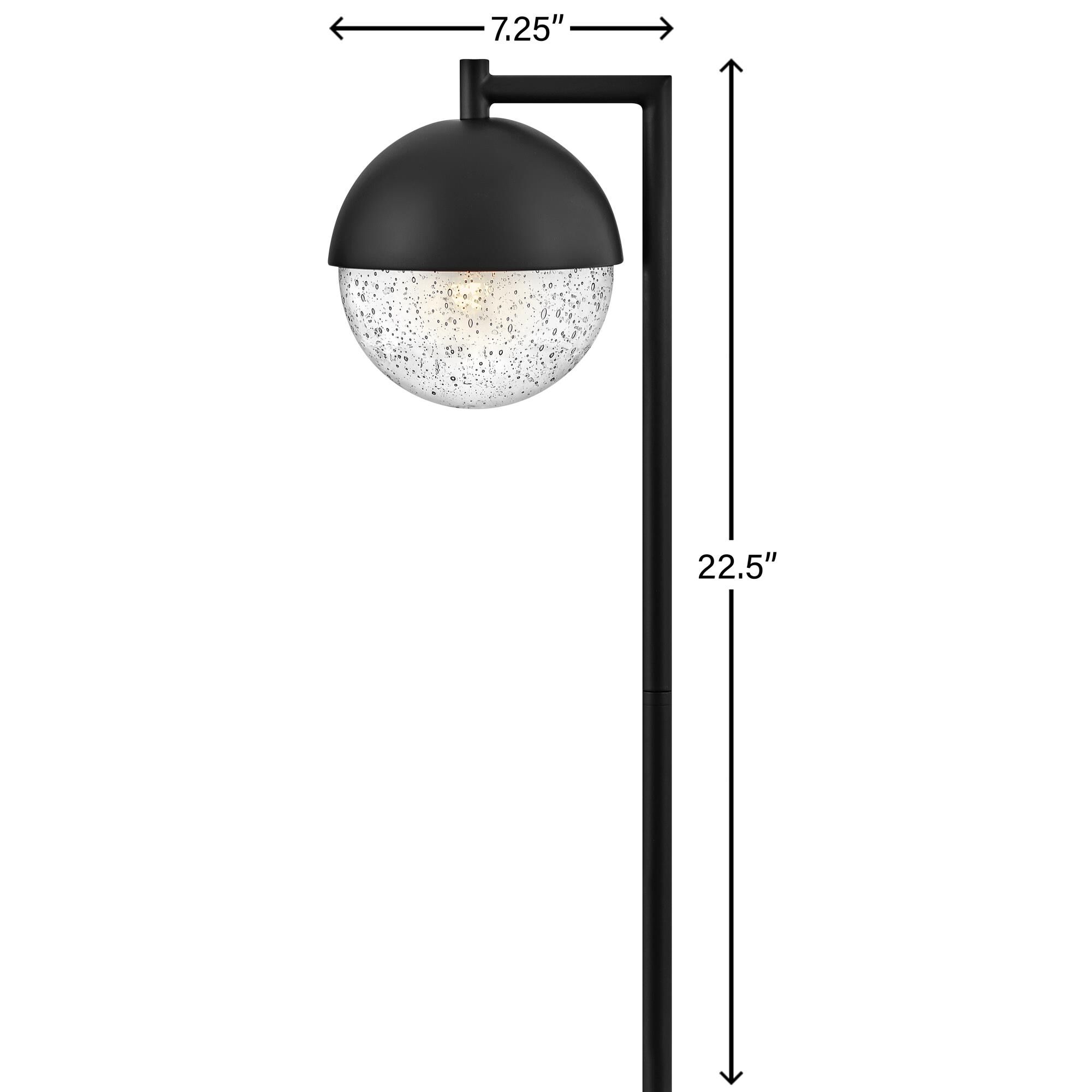 Shown in Satin Black finish and Clear Seedy glass