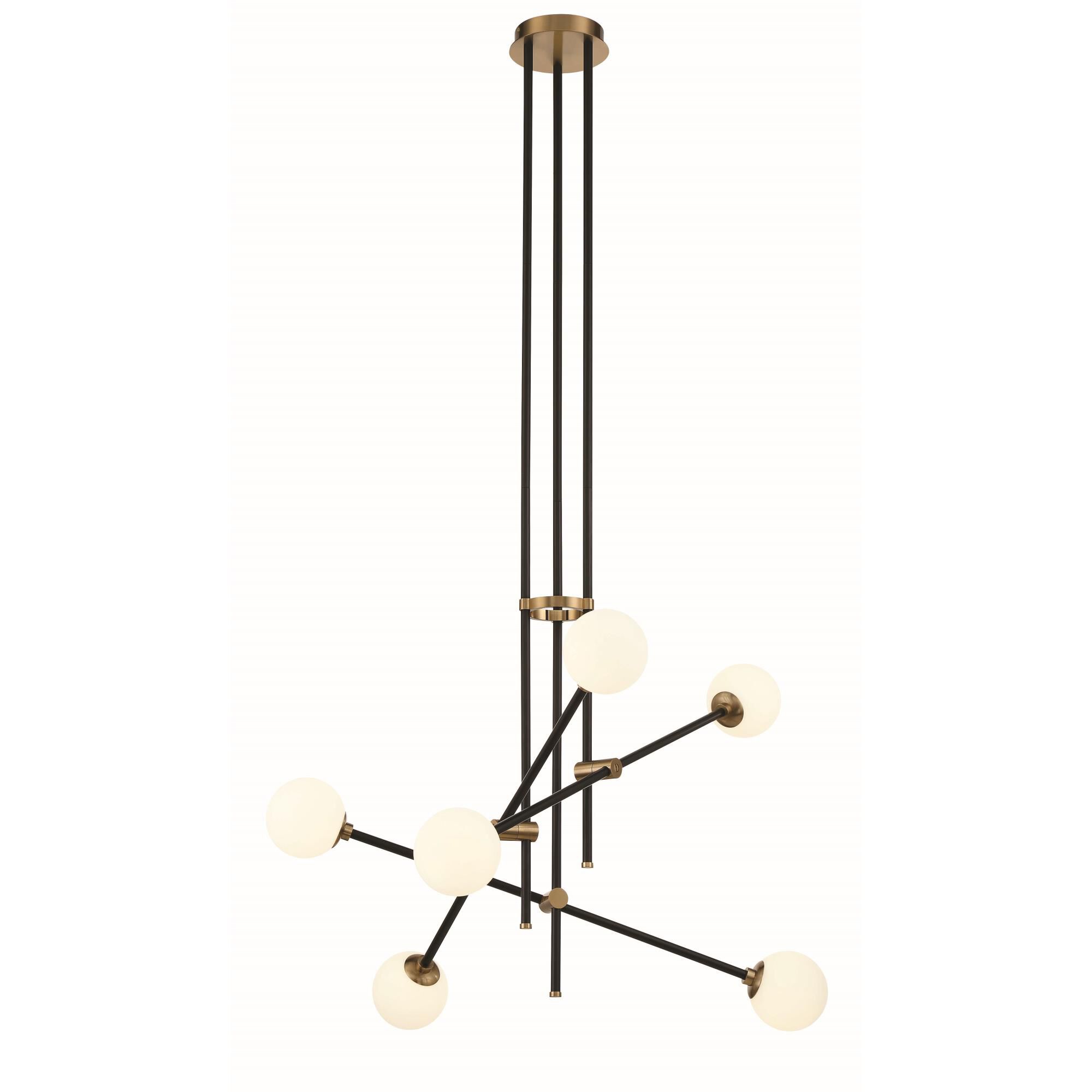 Shown in Coal And Aged Brass finish and Etched Opal glass