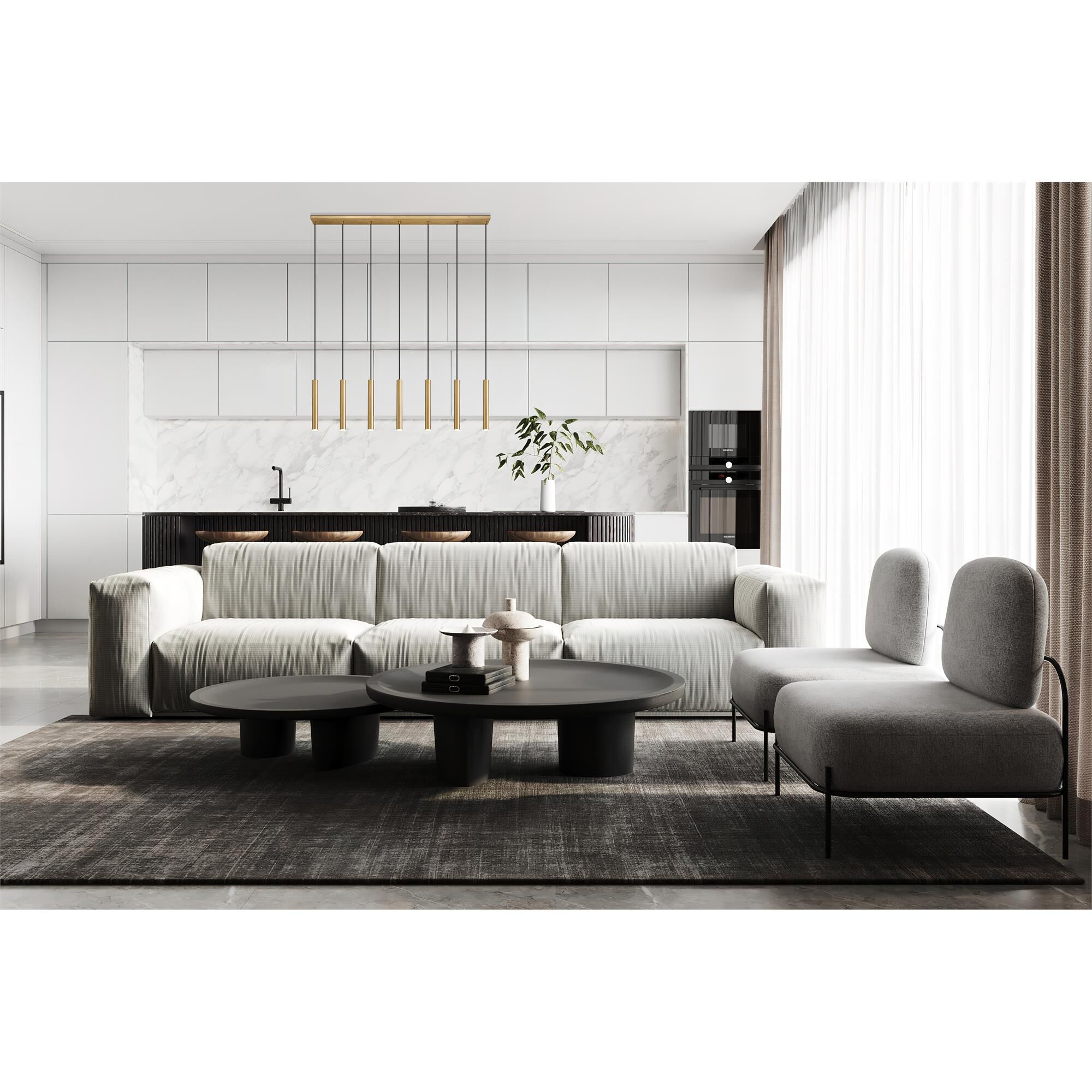 Shown in Modern Gold finish and Modern Gold glass and Modern Gold shade
