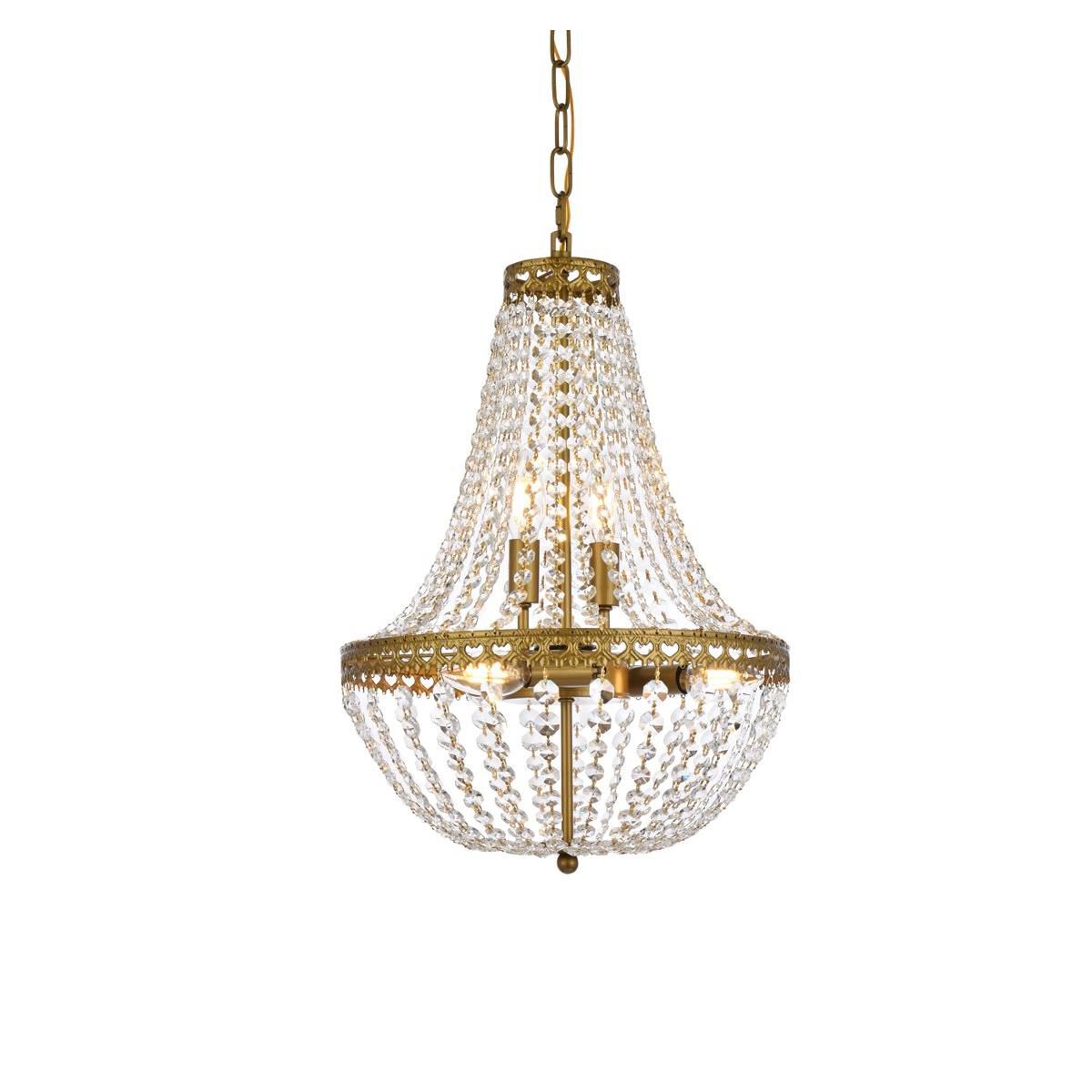 Valeria 14 Inch 5 Light Mini Chandelier by Elegant Lighting