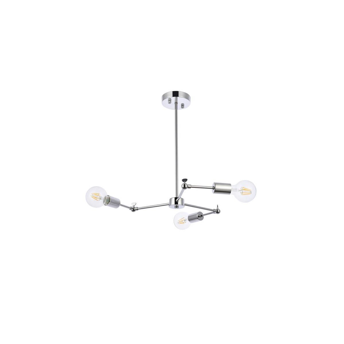 Furlong 28 Inch 3 Light Chandelier by Elegant Lighting