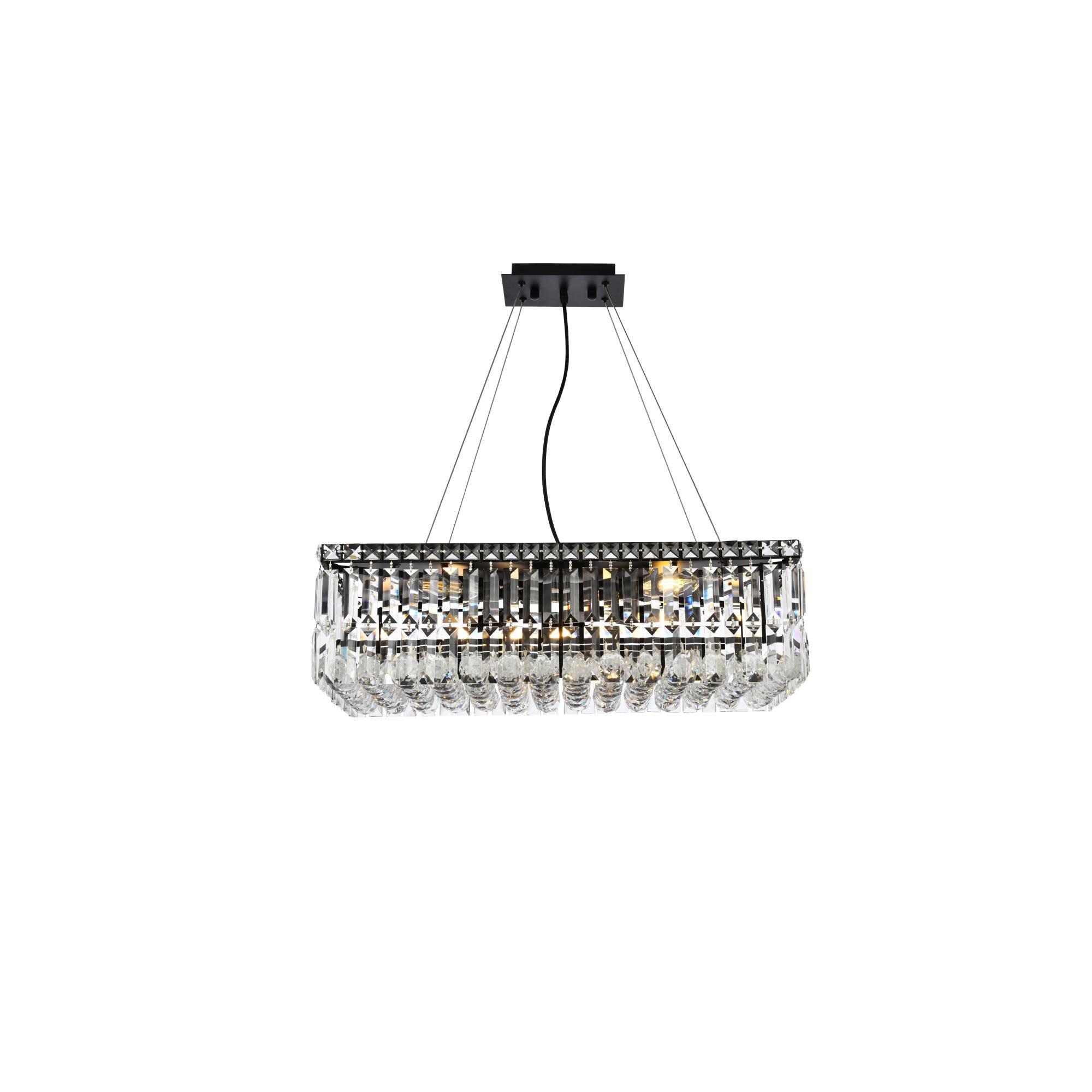 Shown in Black finish and Clear Royal Cut crystal