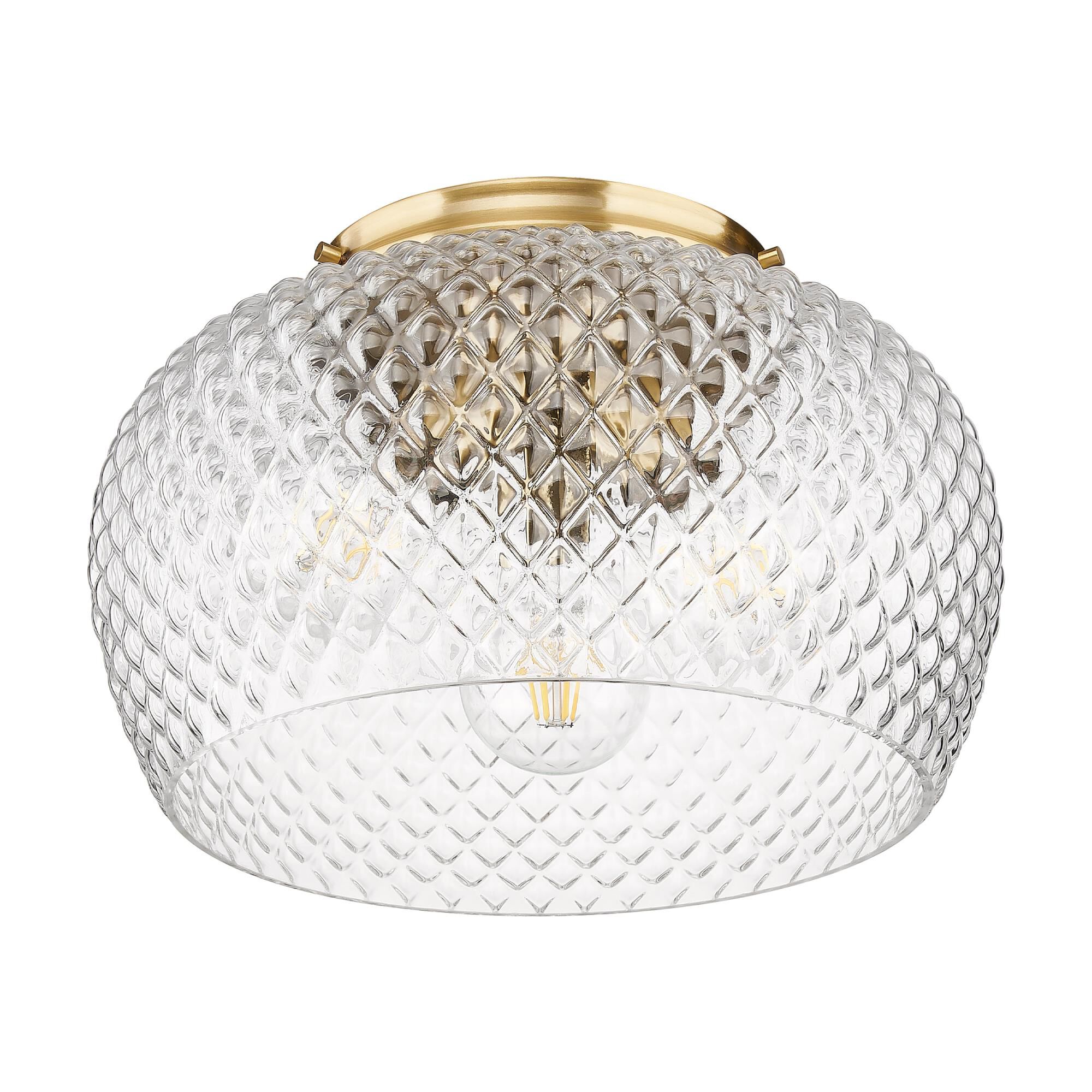 Adeline 14 Inch Semi Flush Mount by Golden Lighting