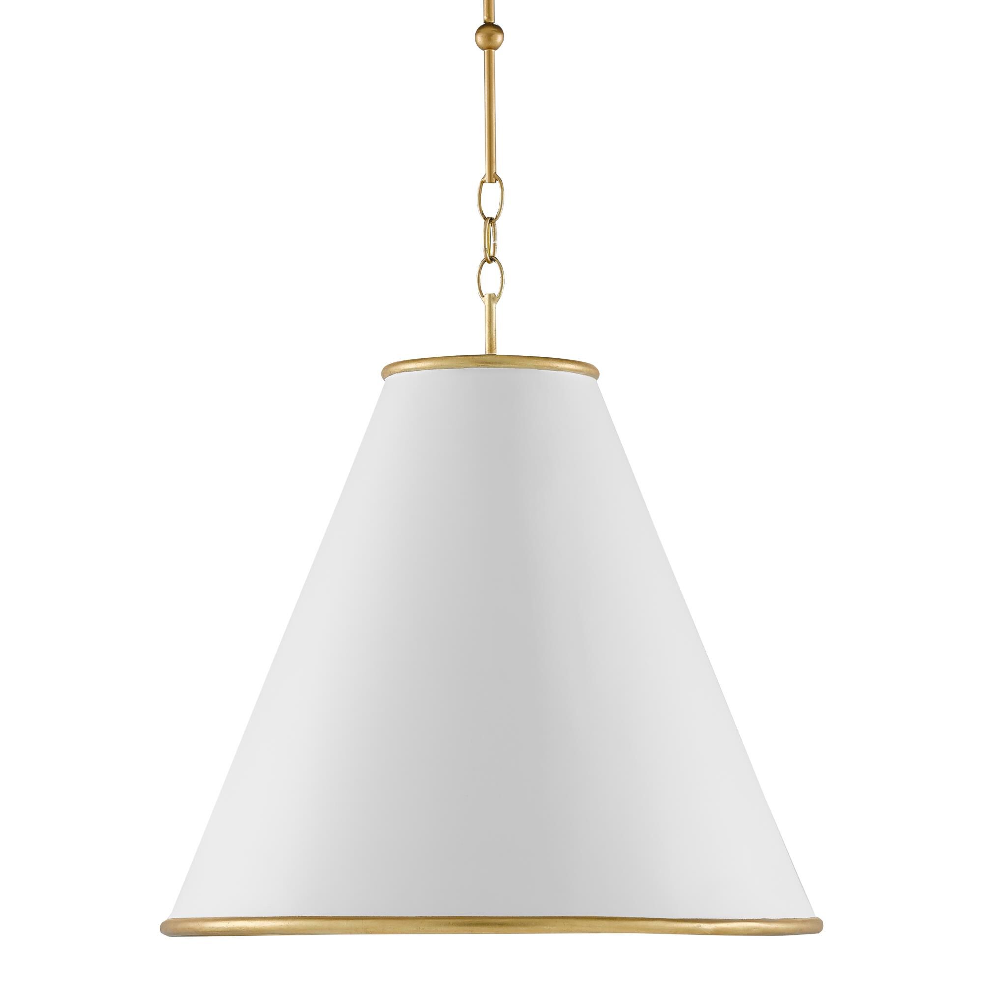 Shown in Painted Gesso White/Contemporary Gold Leaf/Painted Gold finish