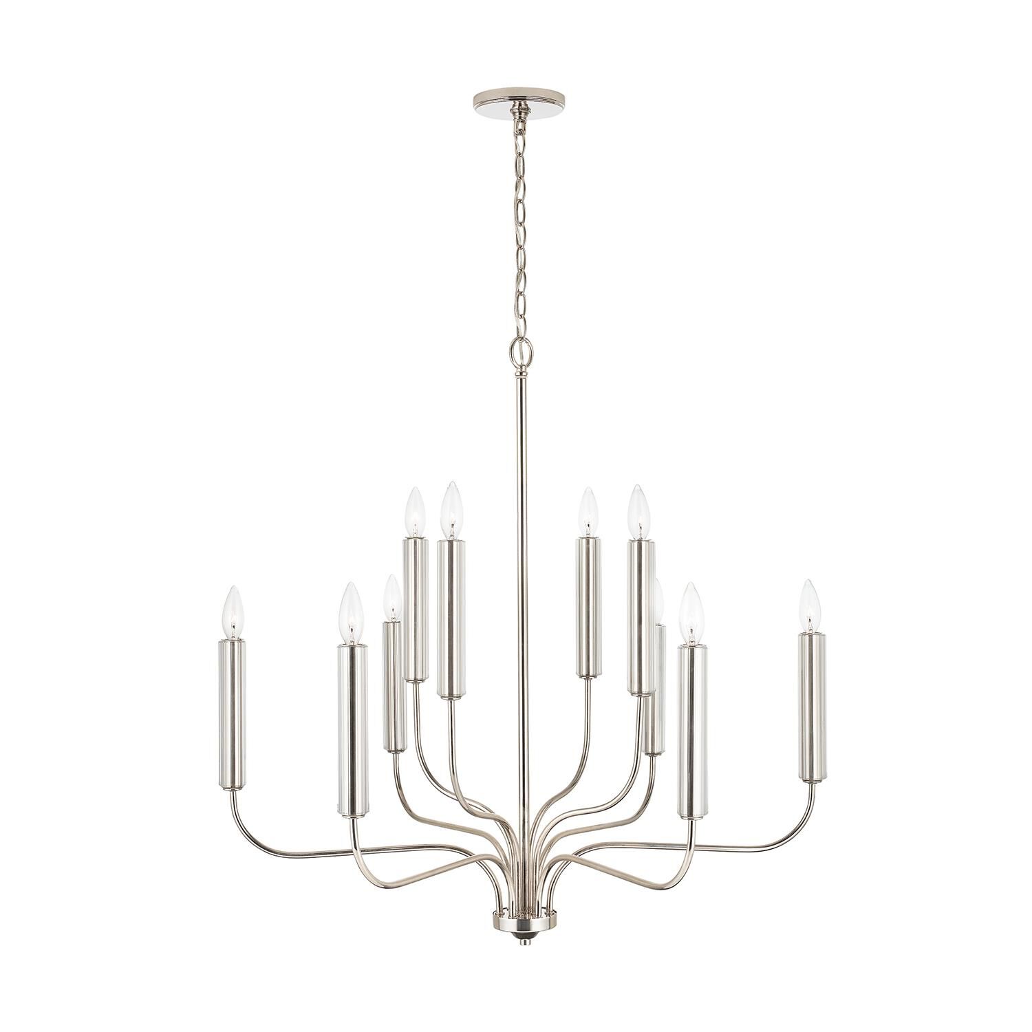 Della 33 Inch 10 Light Chandelier Capitol Lighting