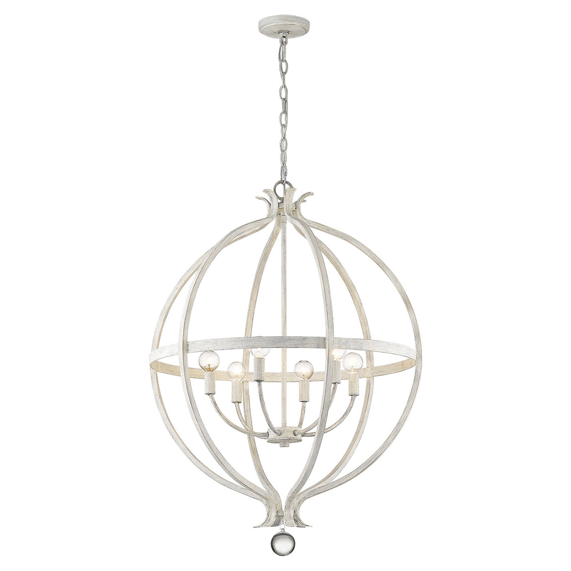 Shown in Country White finish and -- glass and -- shade
