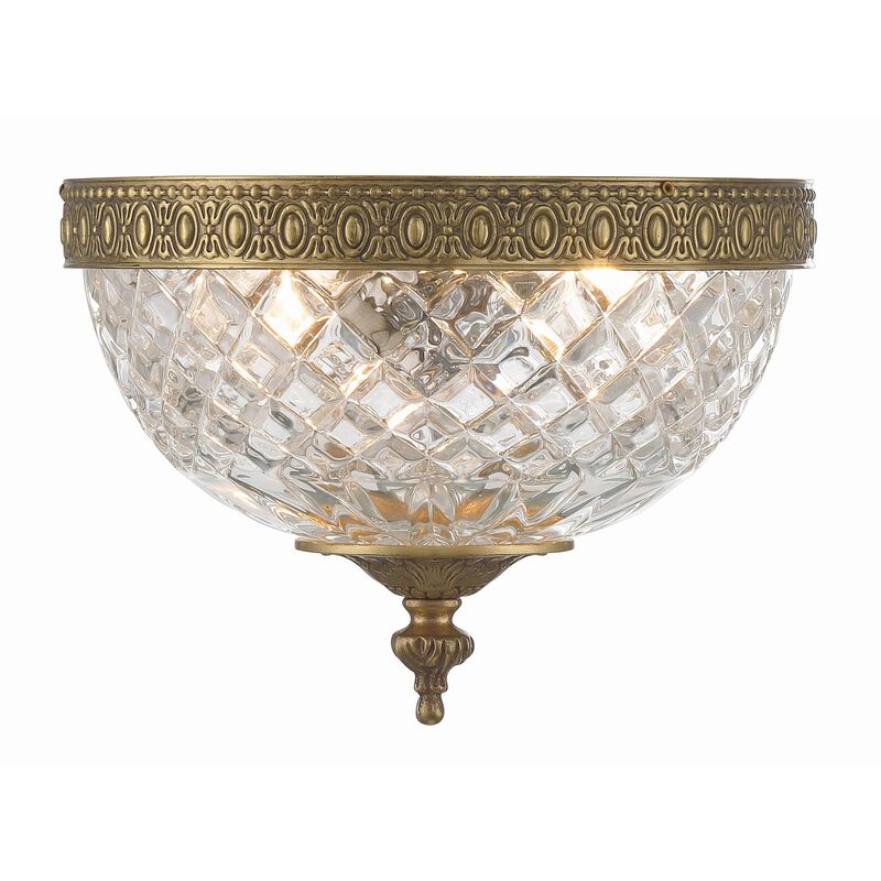 Ceiling 8 Inch 2 Light Flush Mount by Crystorama