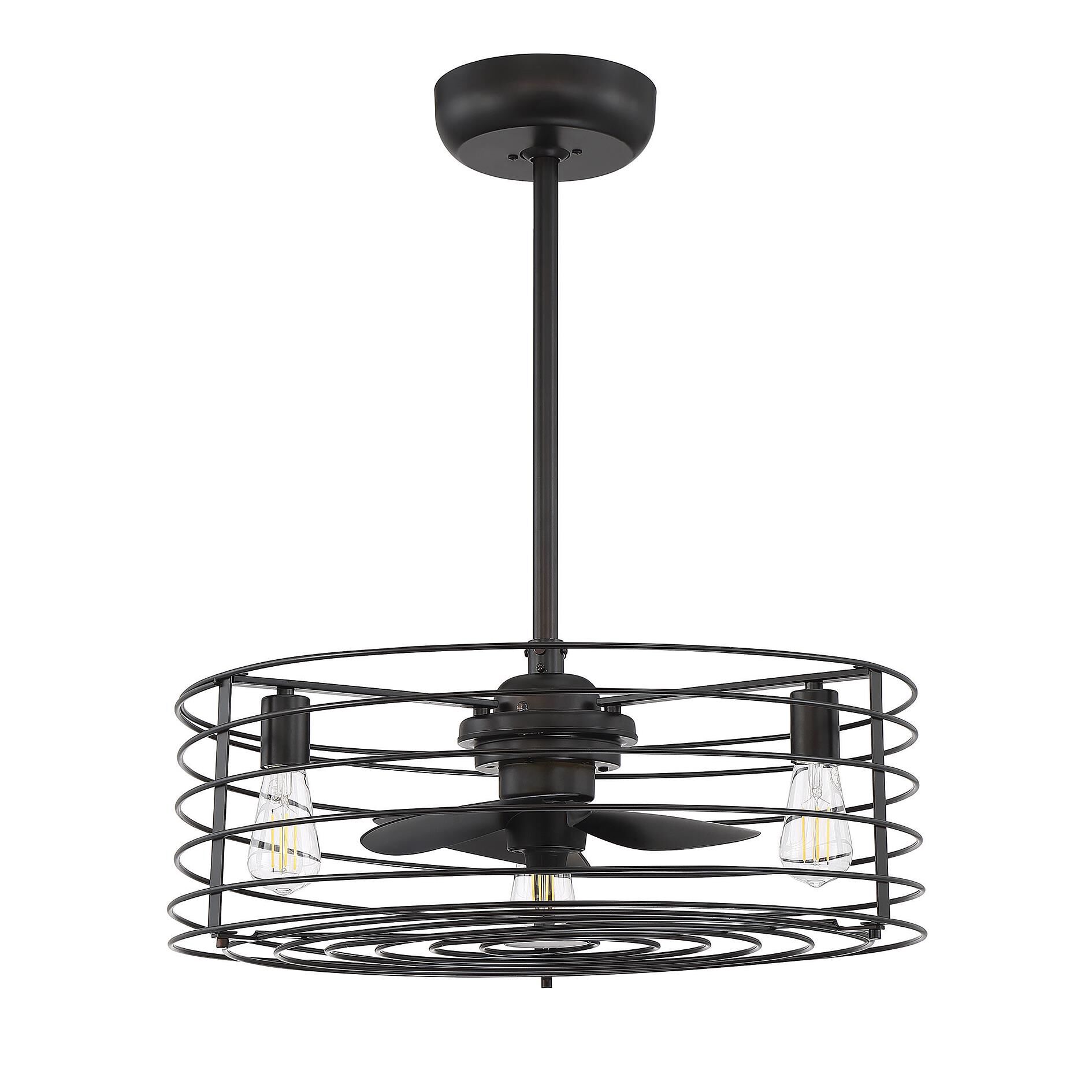 24 Inch Chandelier Ceiling Fan by Meridian Lighting