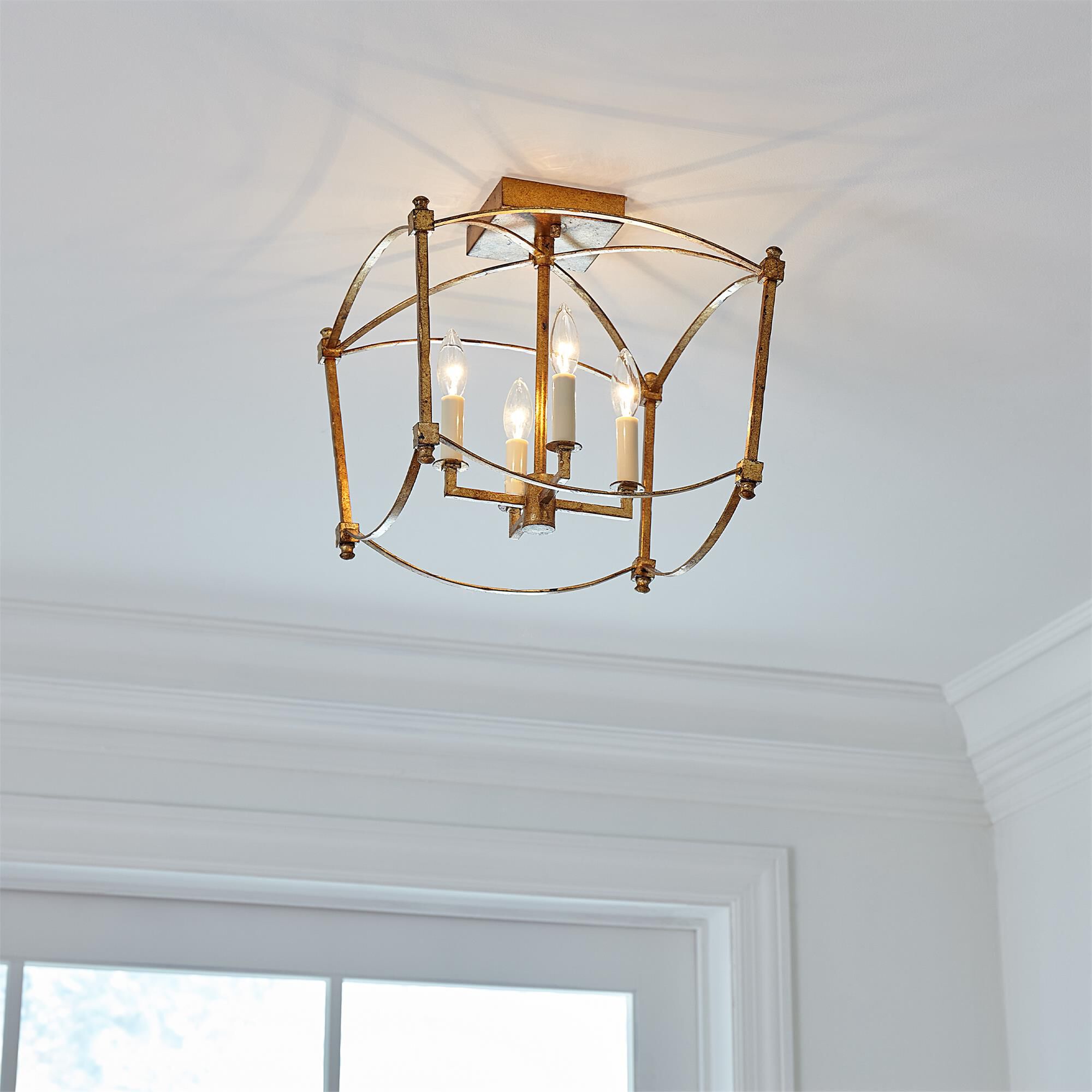 Sean Lavin Thayer 14 Inch 4 Light Semi Flush Mount,