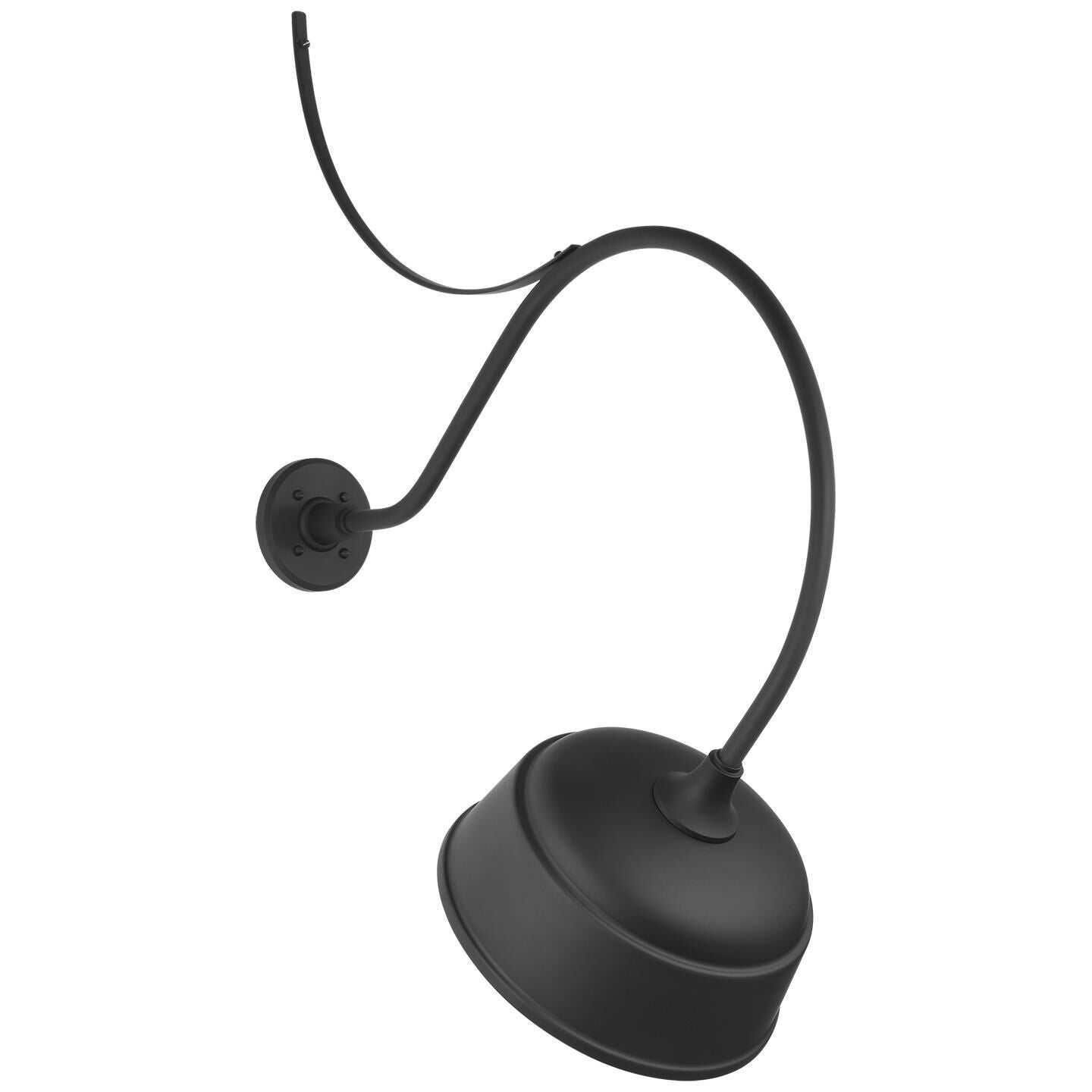 Shown in Matte Black finish and Black shade