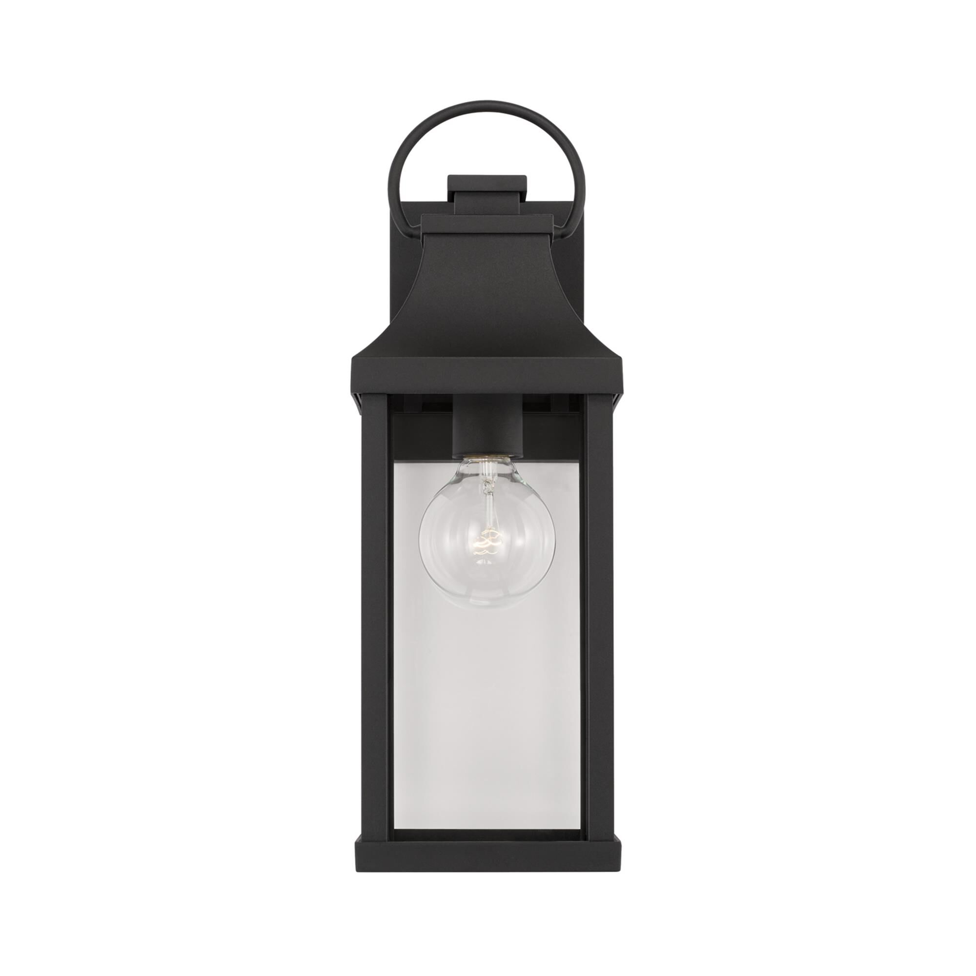 Shown in Black finish and Clear glass