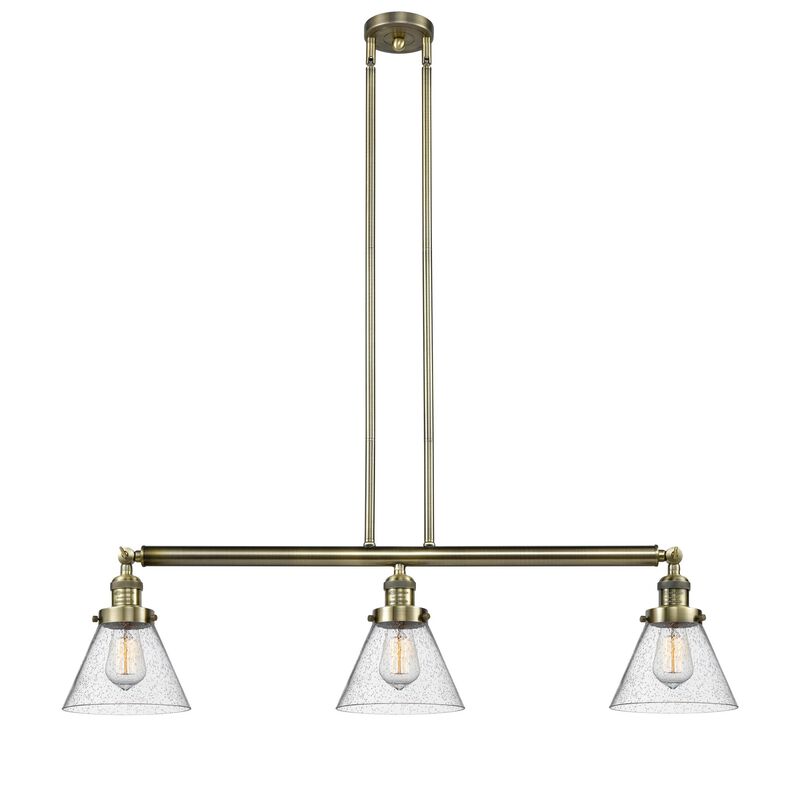 Bruno Marashlian Large Cone 36 Inch 3 Light Linear Suspension Light by Innovations Lighting