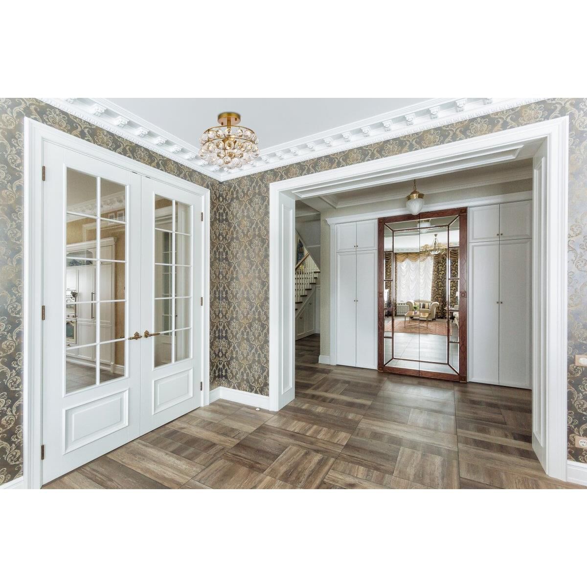 Savannah 12 Inch 3 Light Semi Flush Mount by Elegant Lighting