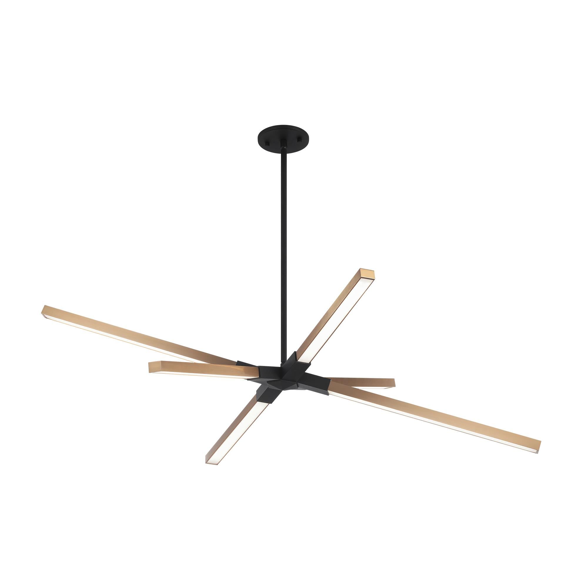 Asterisk 40 Inch 6 Light Linear Suspension Light by Matteo Lighting