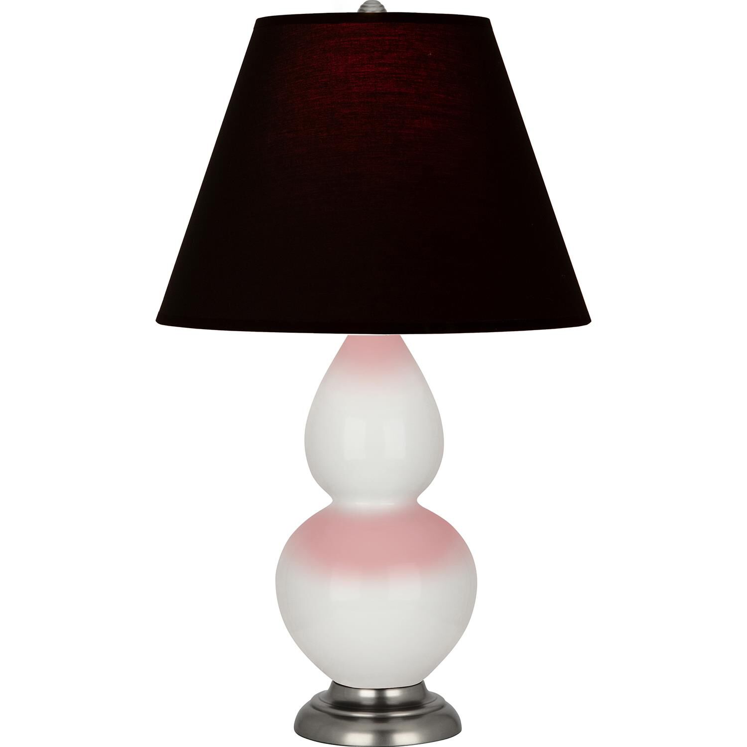 Shown in Lily finish and Ink Black with Rose Red Lining shade and Antique Silver accent