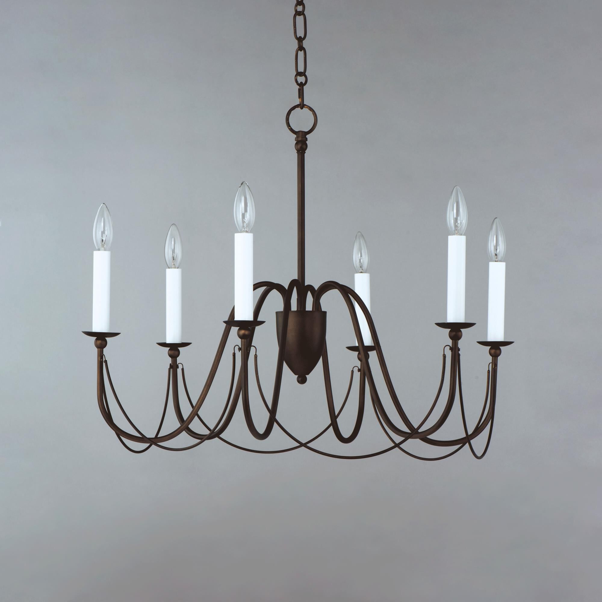 Plumette 28 Inch 6 Light Chandelier by Maxim Lighting