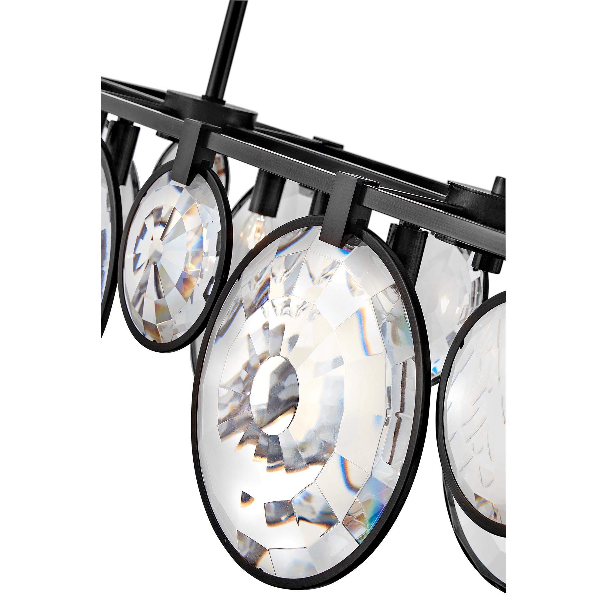Shown in Black finish and Optic Crystal glass
