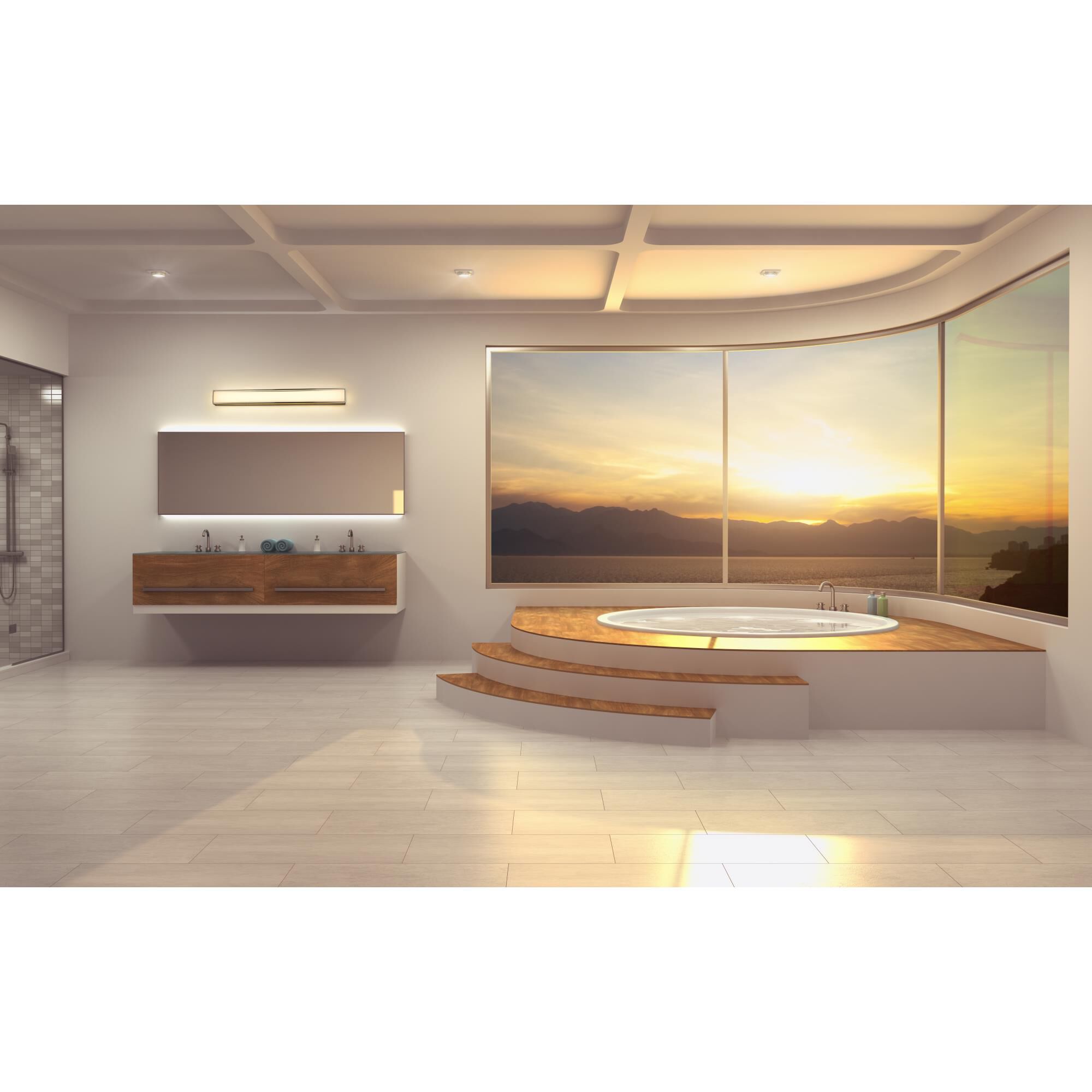 Shown in Brushed Nickel finish and Acrylic glass and Acrylic shade