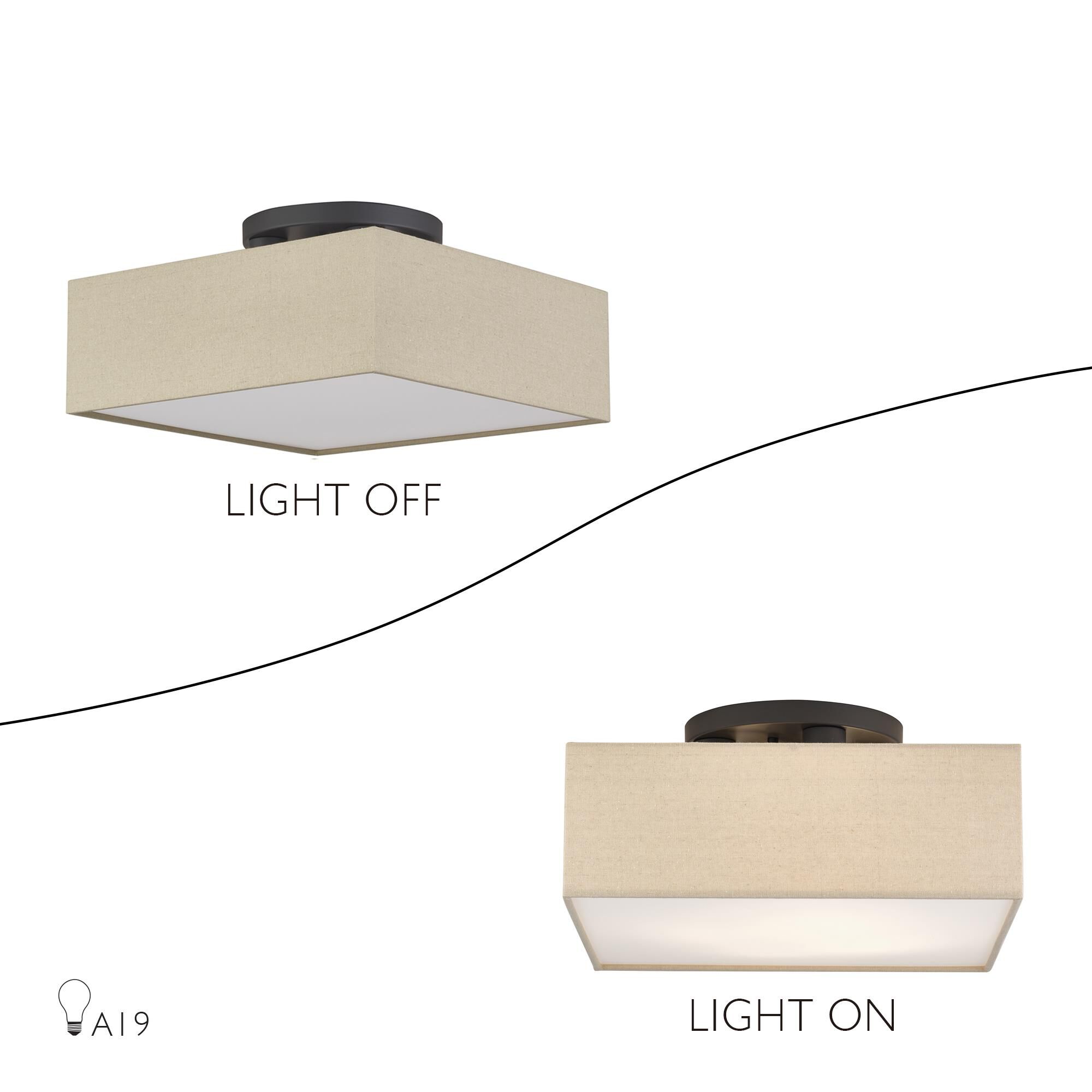 Summit 15 Inch Semi Flush Mount by Livex Lighting