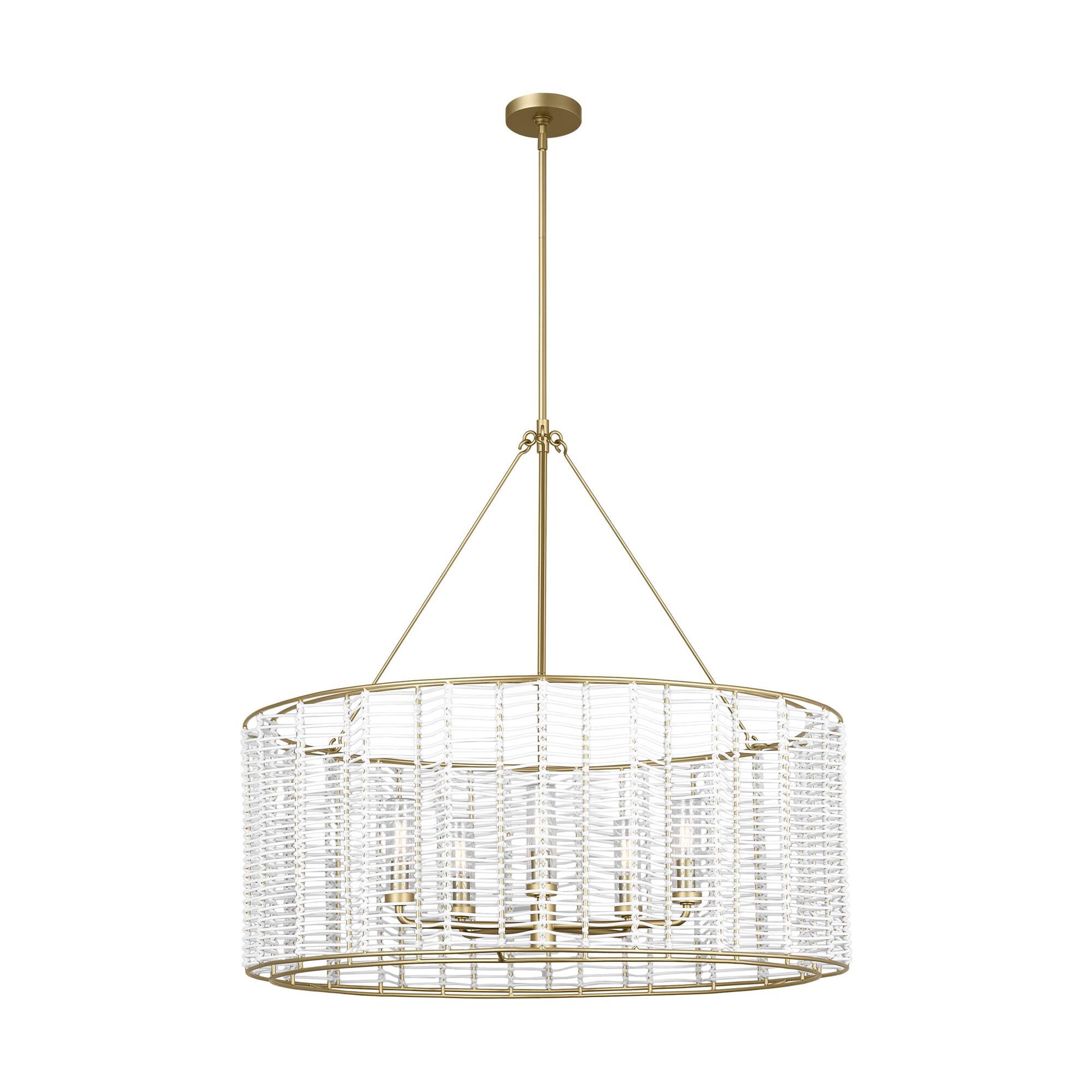 Shown in Powder-Coated Brass finish and Clear glass