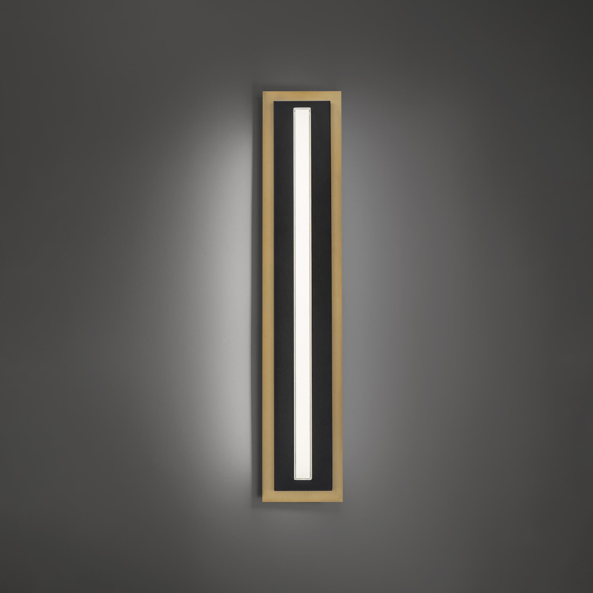 Shown in Black/Aged Brass finish