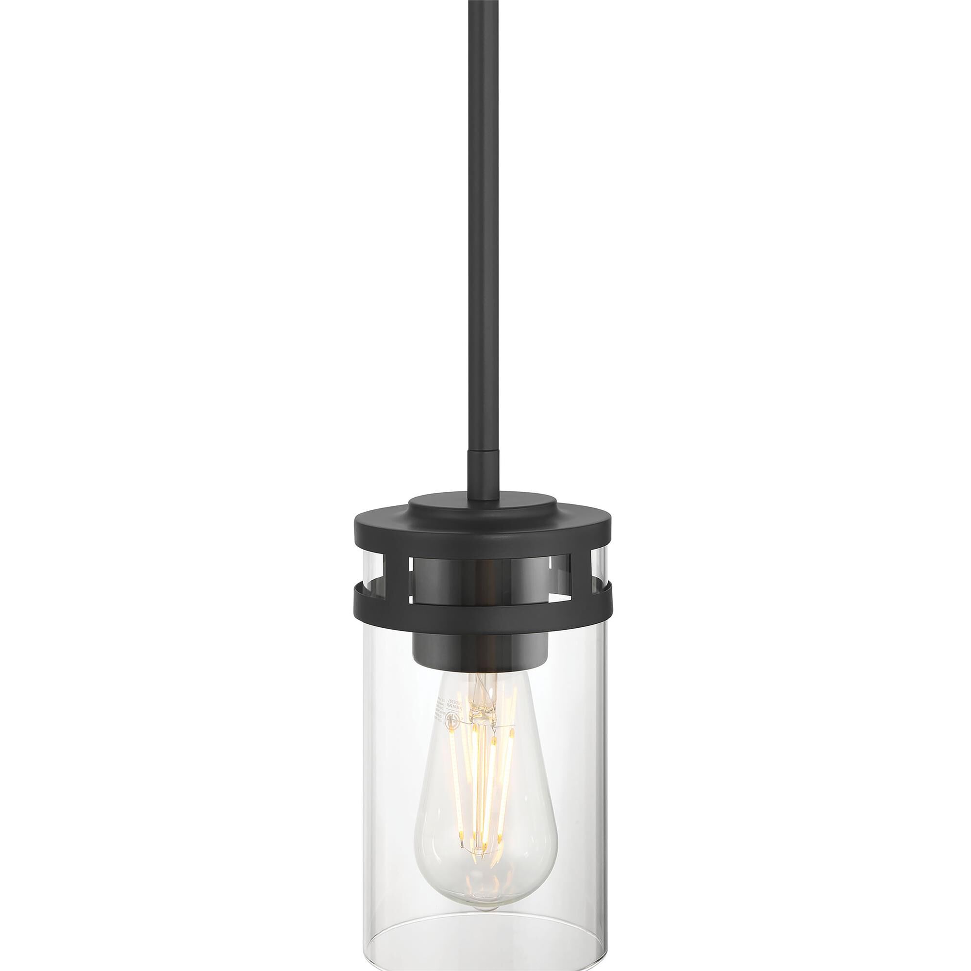 Shown in Matte Black finish and Clear glass