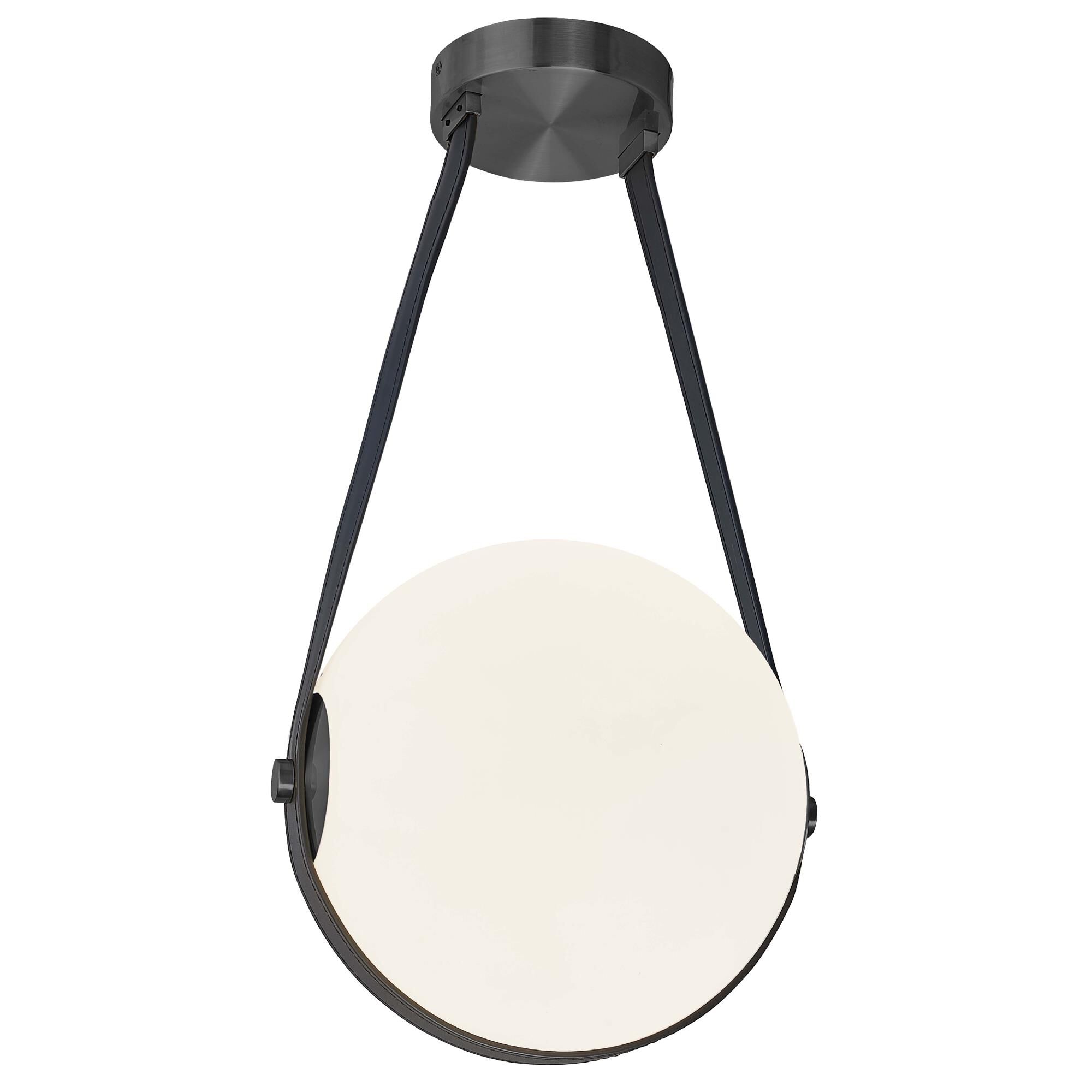 Shown in Matte Black finish and White shade