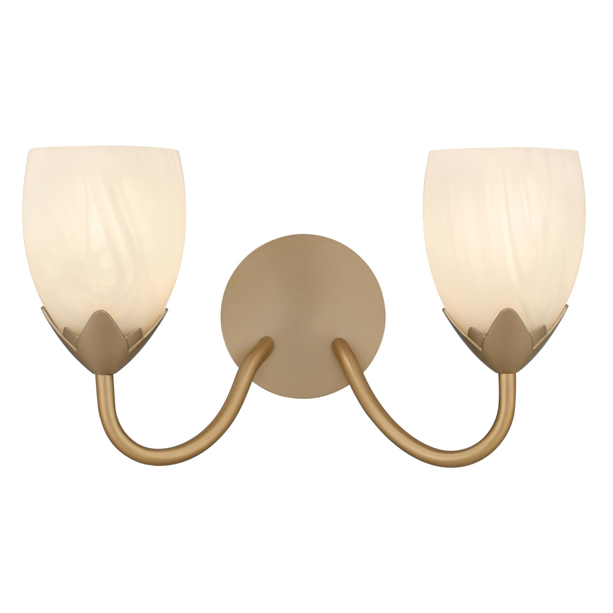 Shown in Bronze Gold finish and Etched Alabaster Glass shade