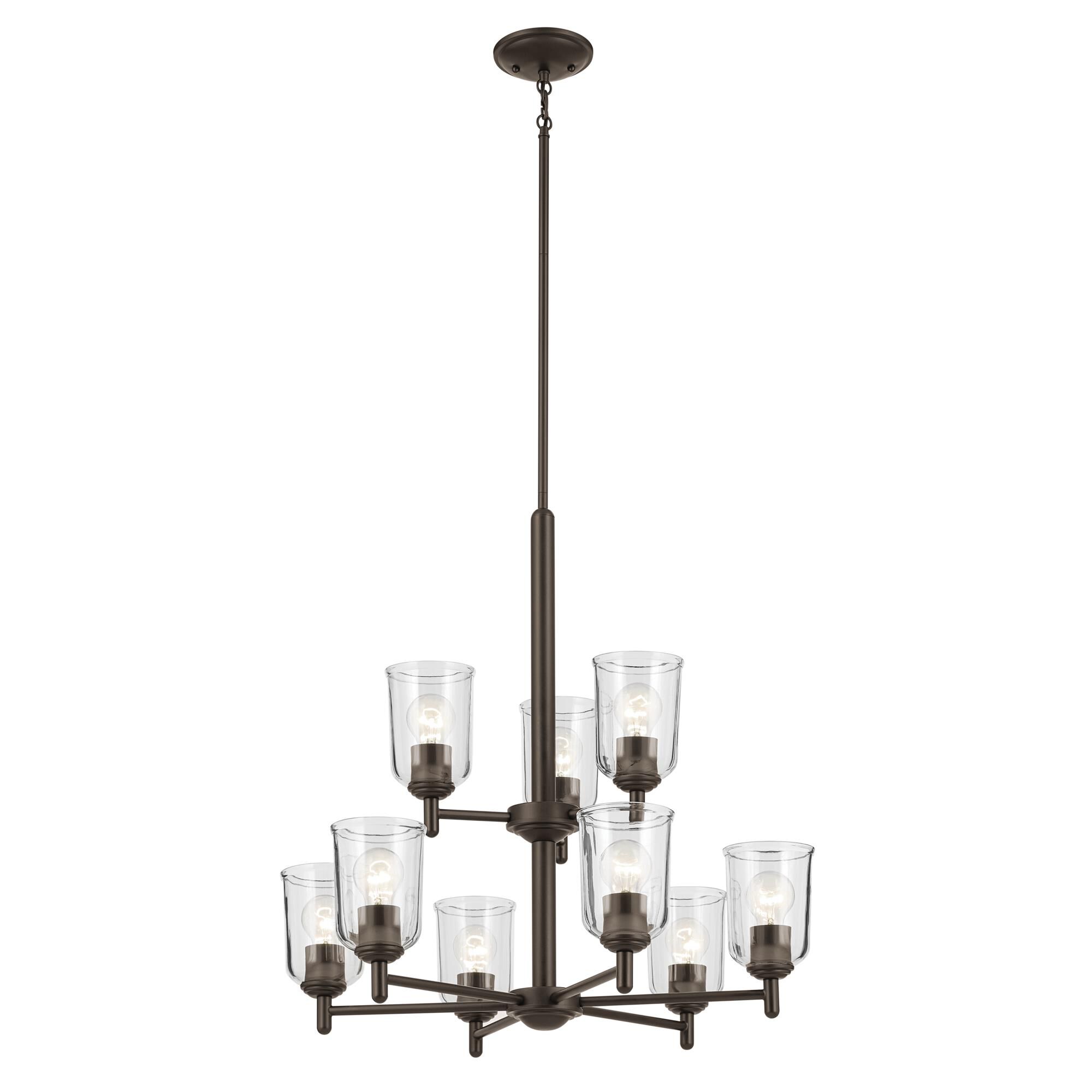 Shown in Olde Bronze finish and Clear glass