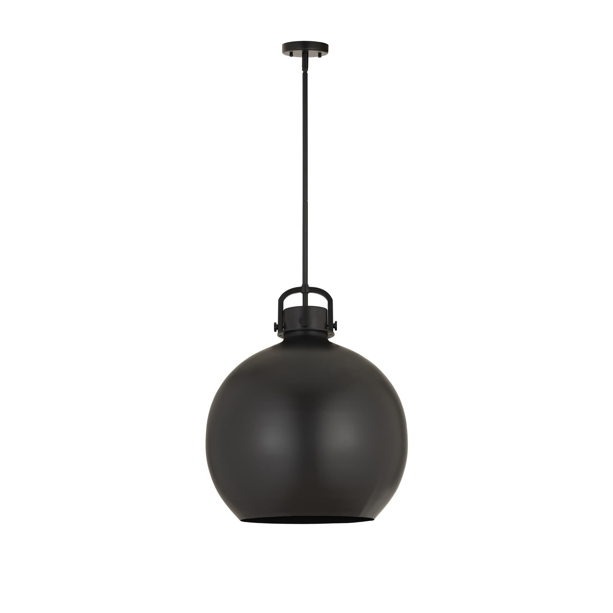 Shown in Matte Black finish and Matte Black Steel shade