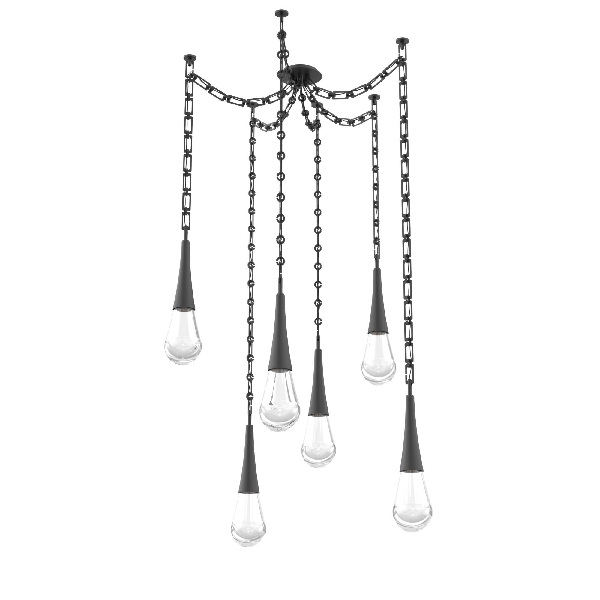 Levi Wilson Raindrop 14 Inch Multi Pendant Light by Hammerton Studio