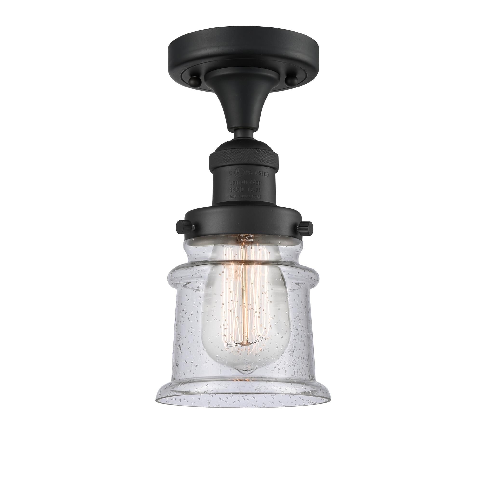 Shown in Matte Black finish and Seedy glass